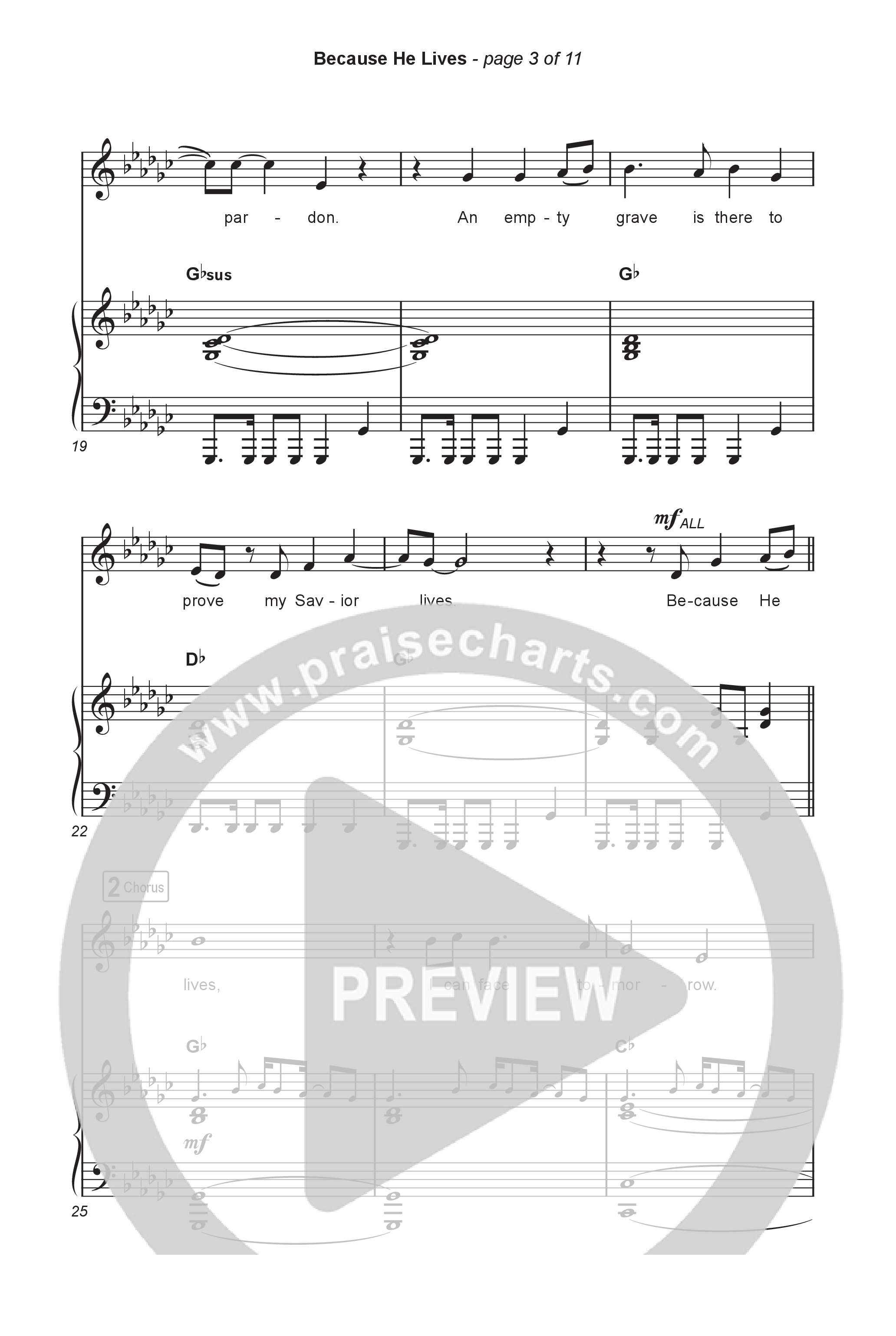 Because He Lives (Unison/2-Part) Octavo (Uni/2-Part & Pno) (Rock Springs Worship / Arr. Luke Gambill)