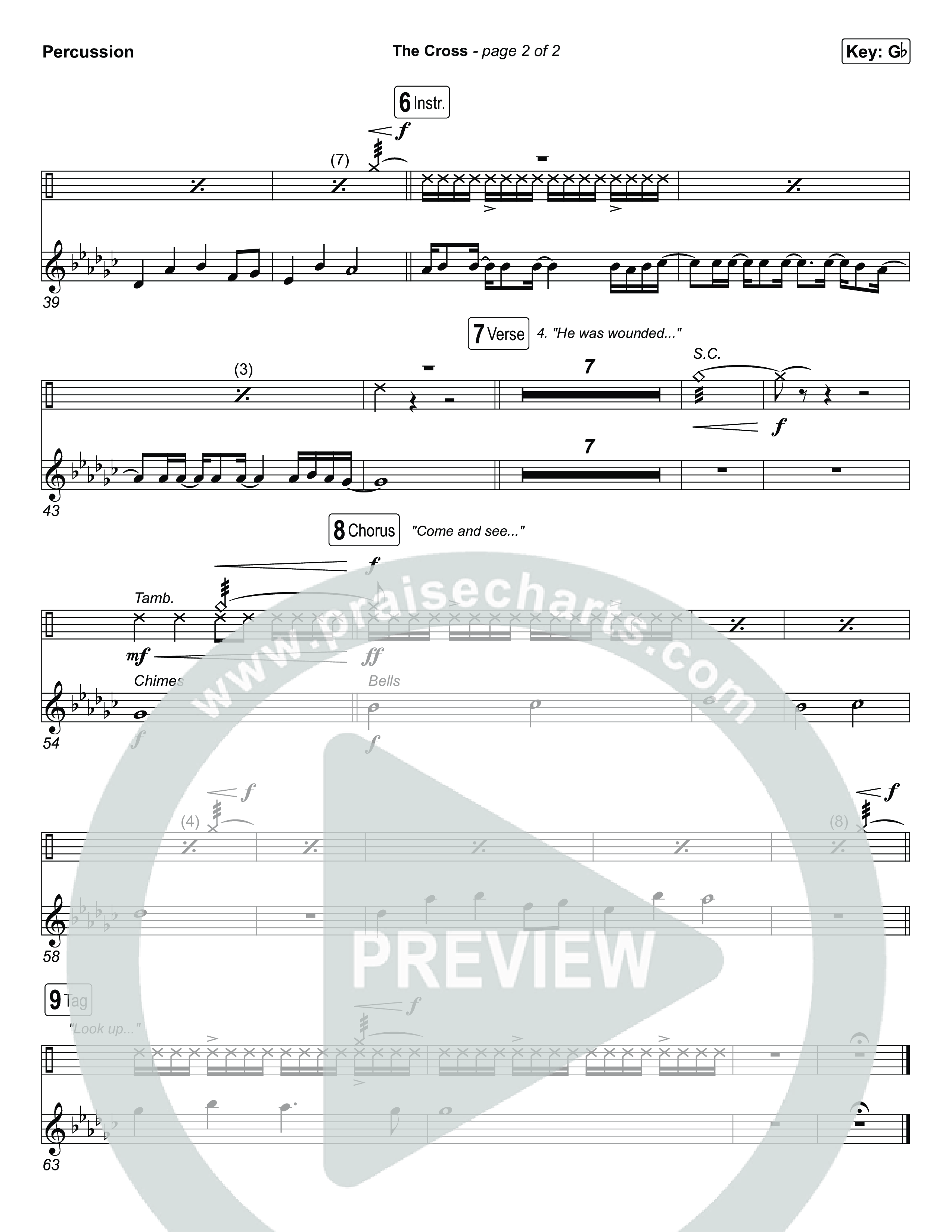 The Cross (Choral Anthem SATB) Percussion (Anne Wilson / Chris Tomlin / Arr. Luke Gambill)