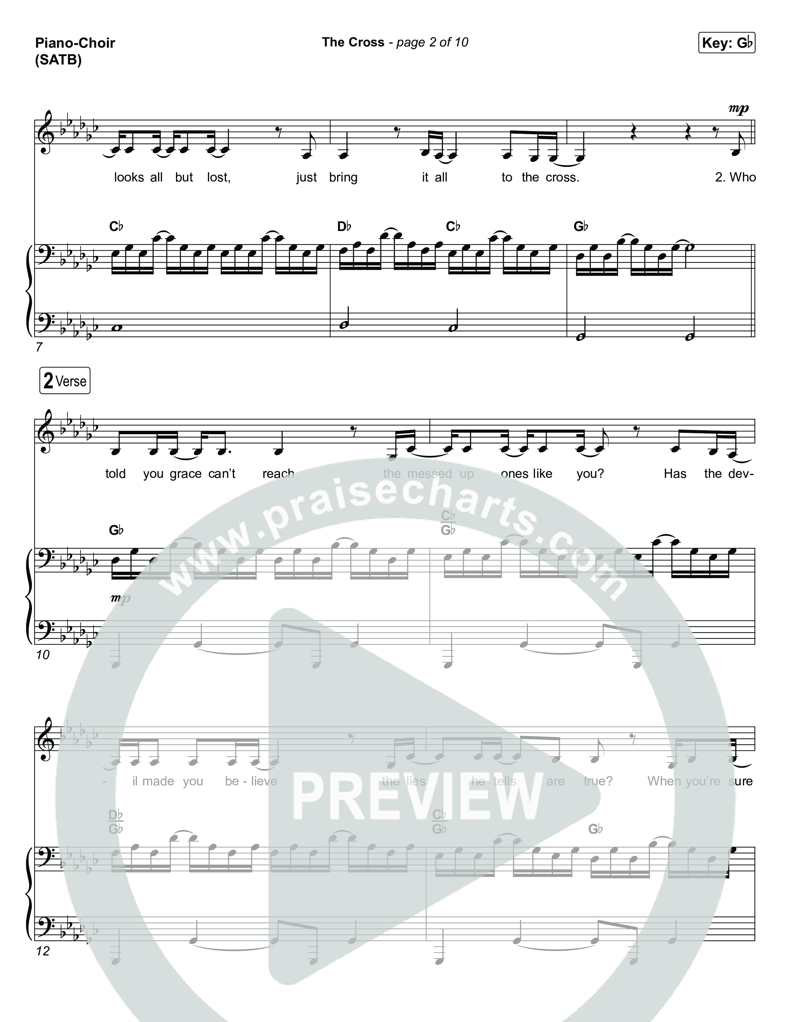 The Cross (Choral Anthem SATB) Piano/Vocal (SATB) (Anne Wilson / Chris Tomlin / Arr. Luke Gambill)