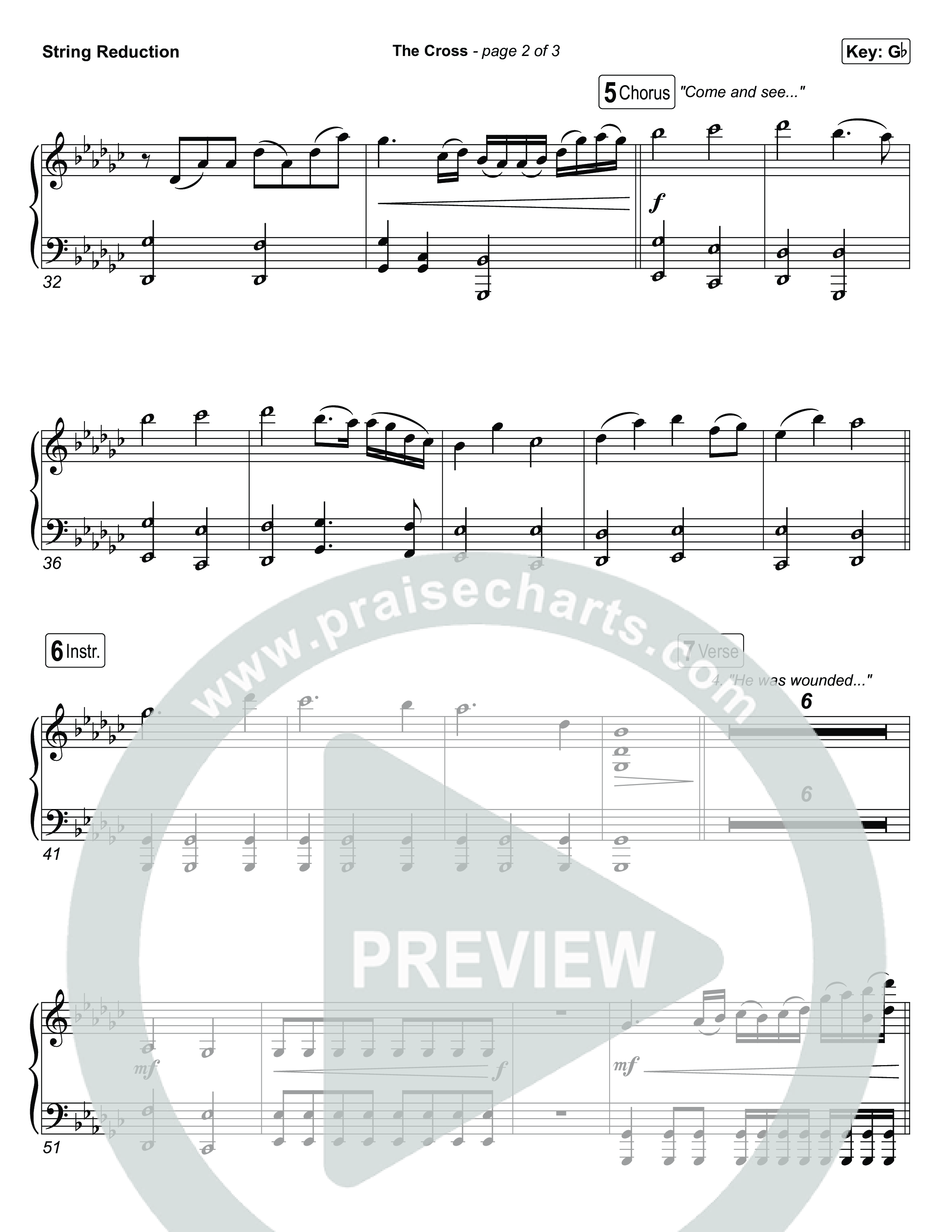 The Cross (Choral Anthem SATB) String Reduction (Anne Wilson / Chris Tomlin / Arr. Luke Gambill)