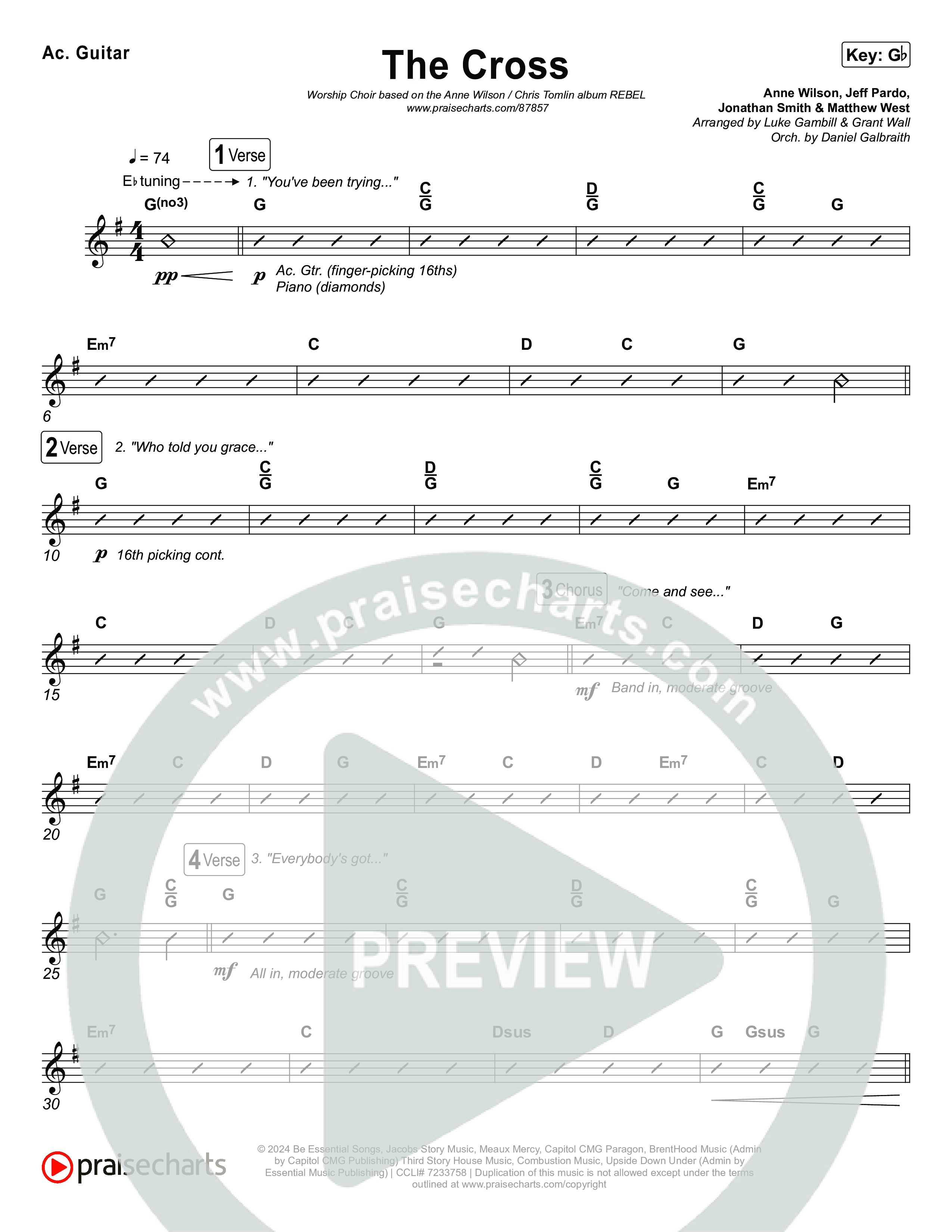 The Cross (Worship Choir/SAB) Rhythm Pack (Anne Wilson / Chris Tomlin / Arr. Luke Gambill)