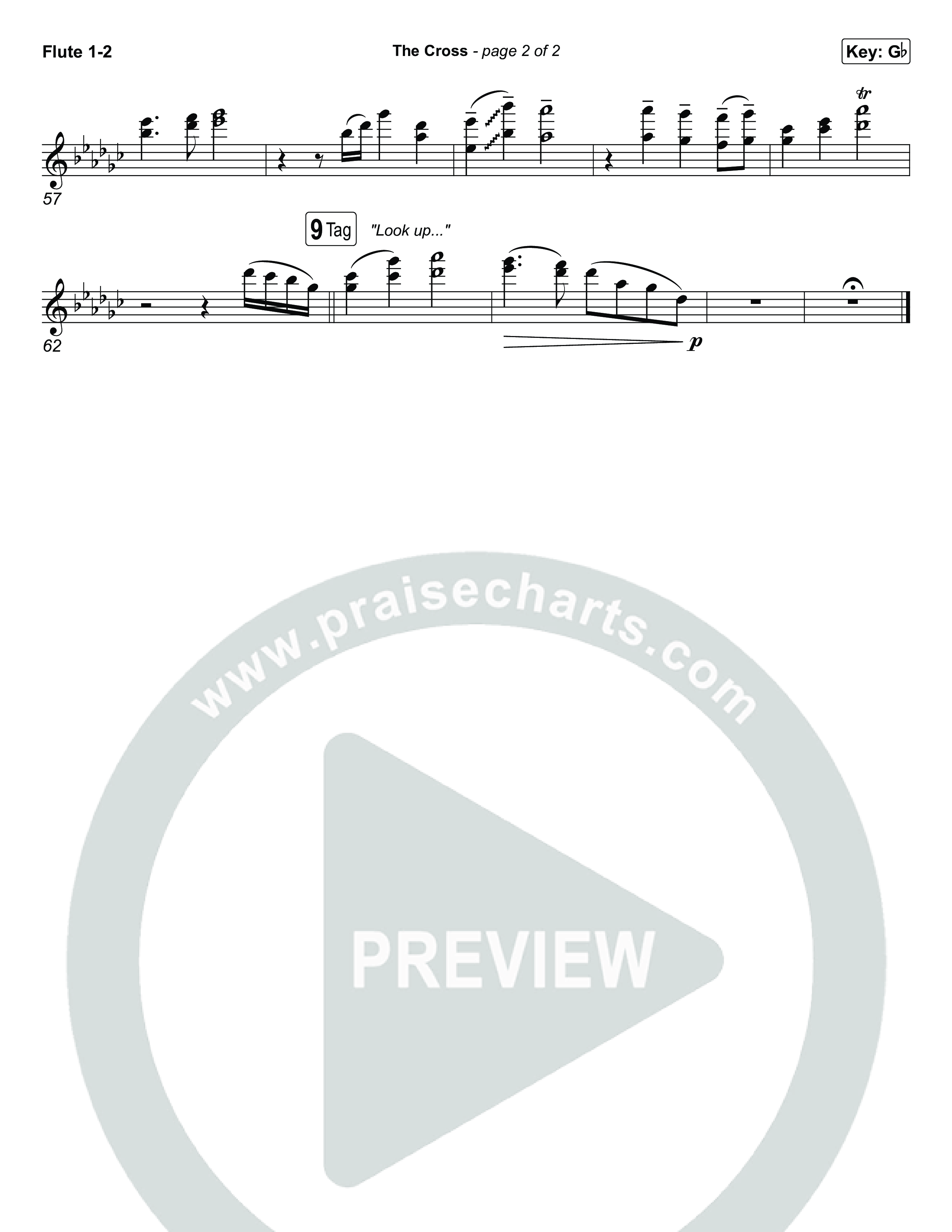 The Cross (Worship Choir/SAB) Flute 1/2 (Anne Wilson / Chris Tomlin / Arr. Luke Gambill)