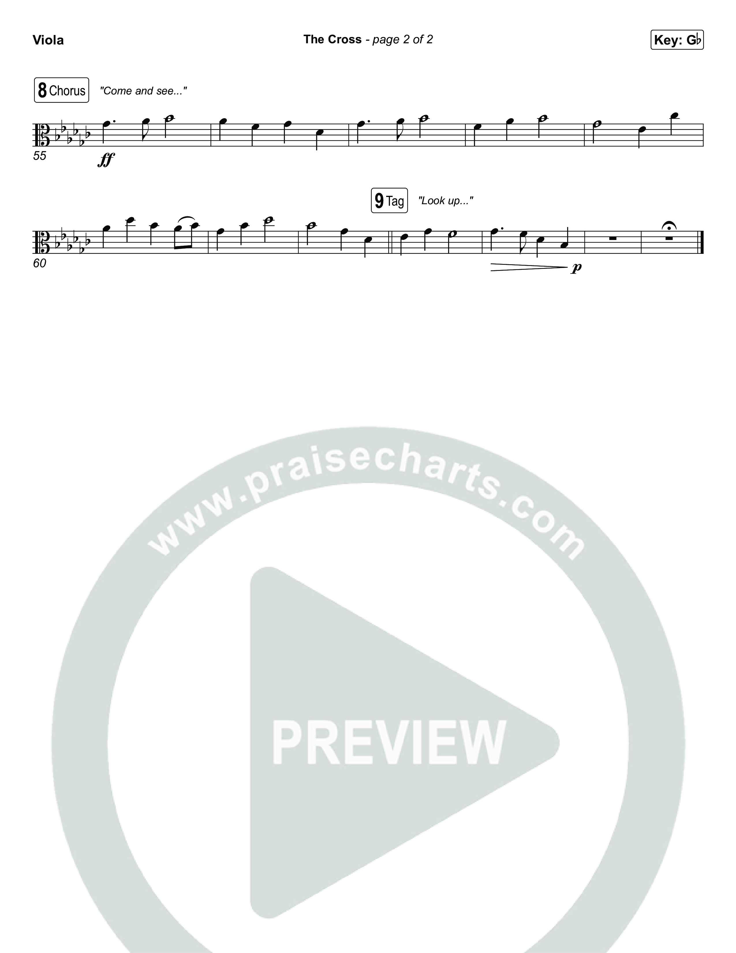 The Cross (Worship Choir/SAB) Viola (Anne Wilson / Chris Tomlin / Arr. Luke Gambill)