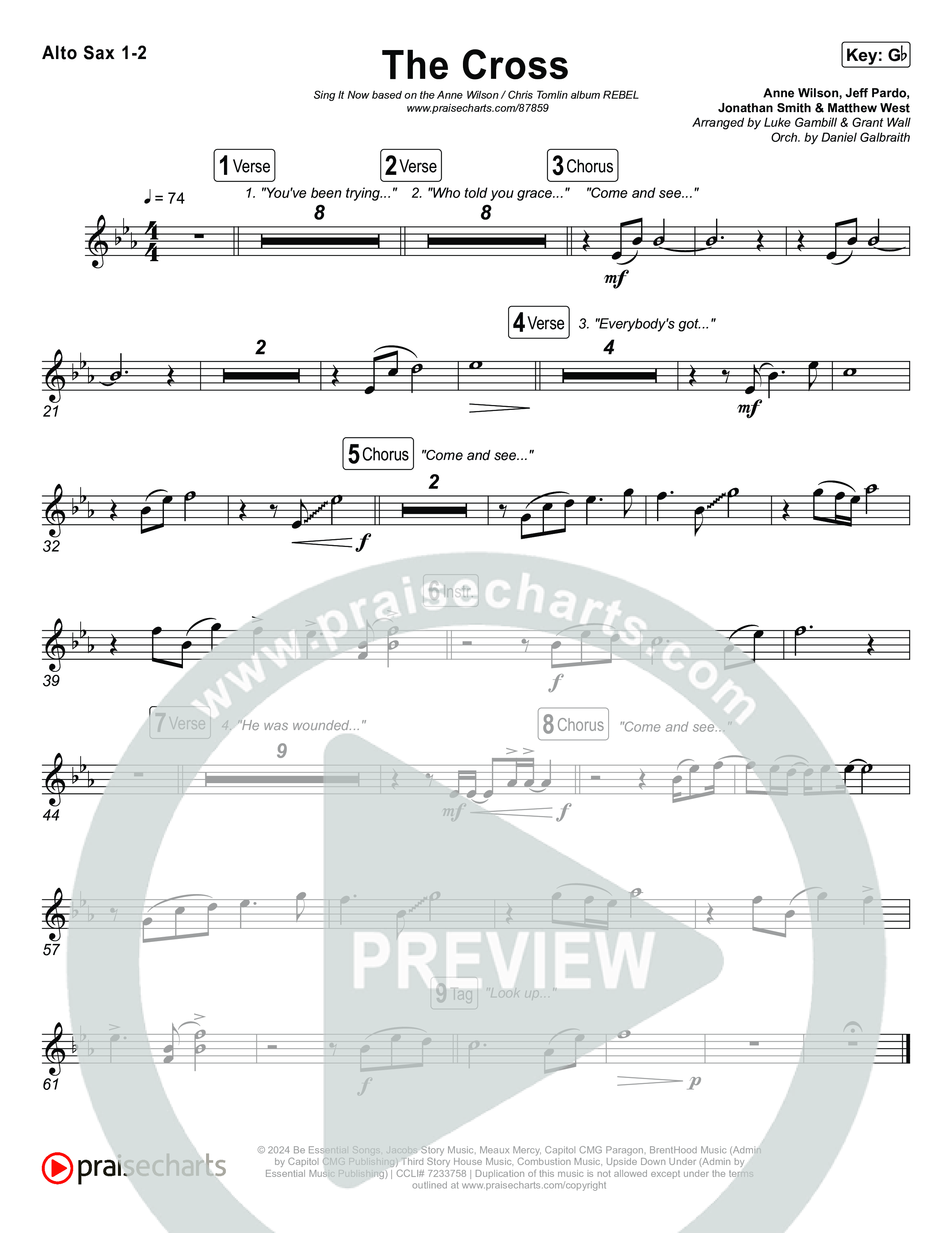 The Cross (Sing It Now) Sax Pack (Anne Wilson / Chris Tomlin / Arr. Luke Gambill)