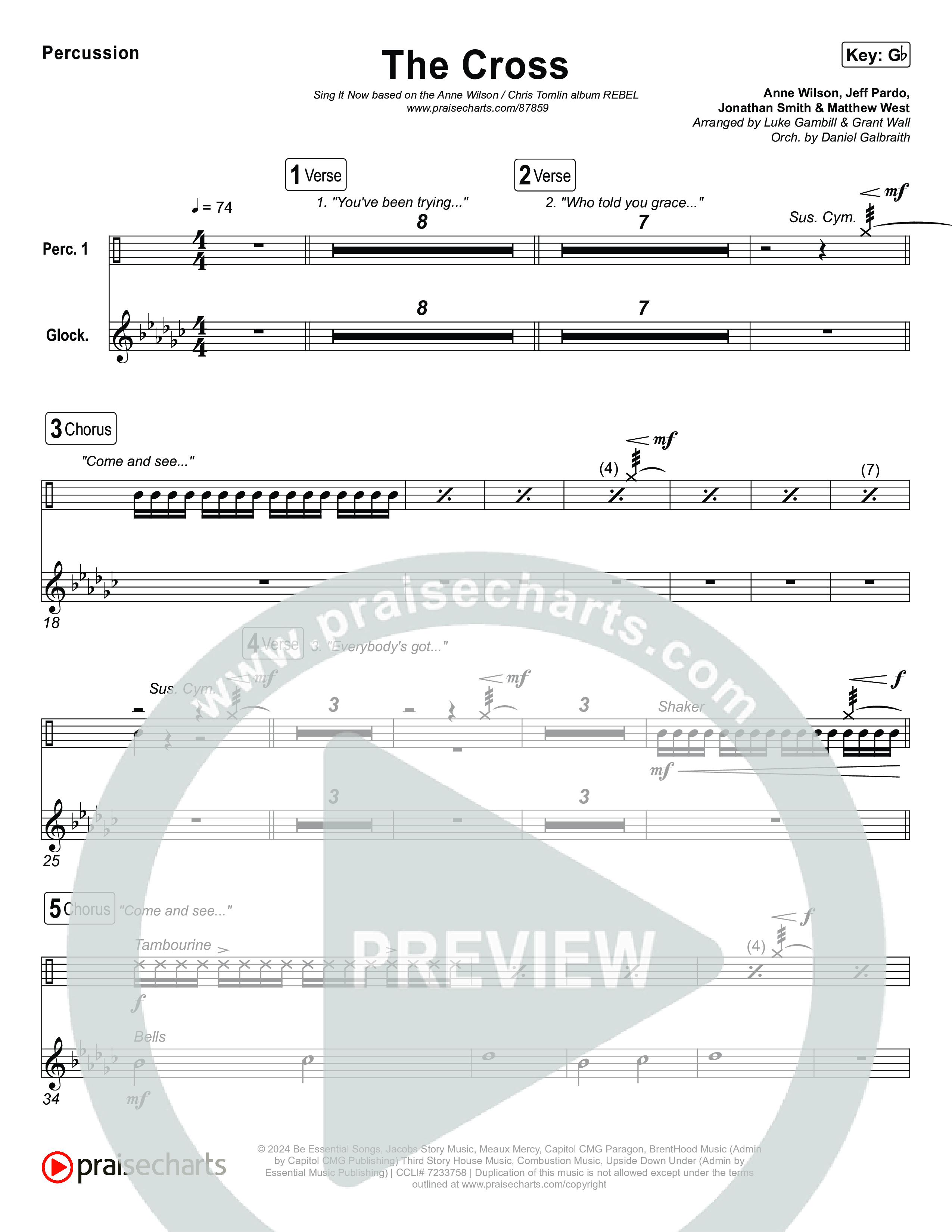 The Cross (Sing It Now) Percussion (Anne Wilson / Chris Tomlin / Arr. Luke Gambill)