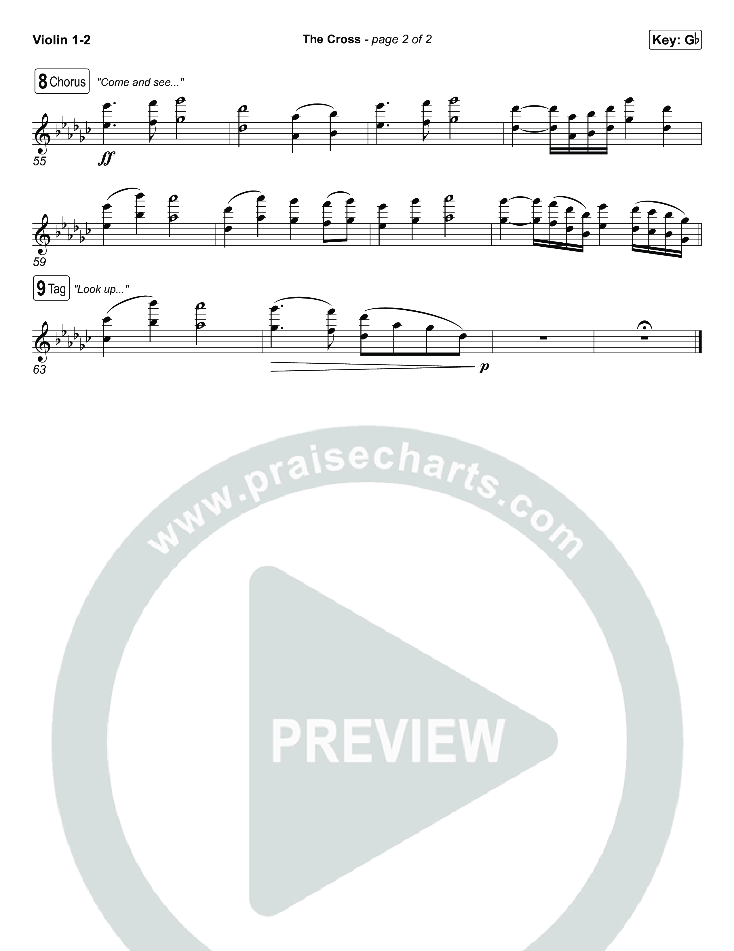 The Cross (Sing It Now) Violin 1/2 (Anne Wilson / Chris Tomlin / Arr. Luke Gambill)