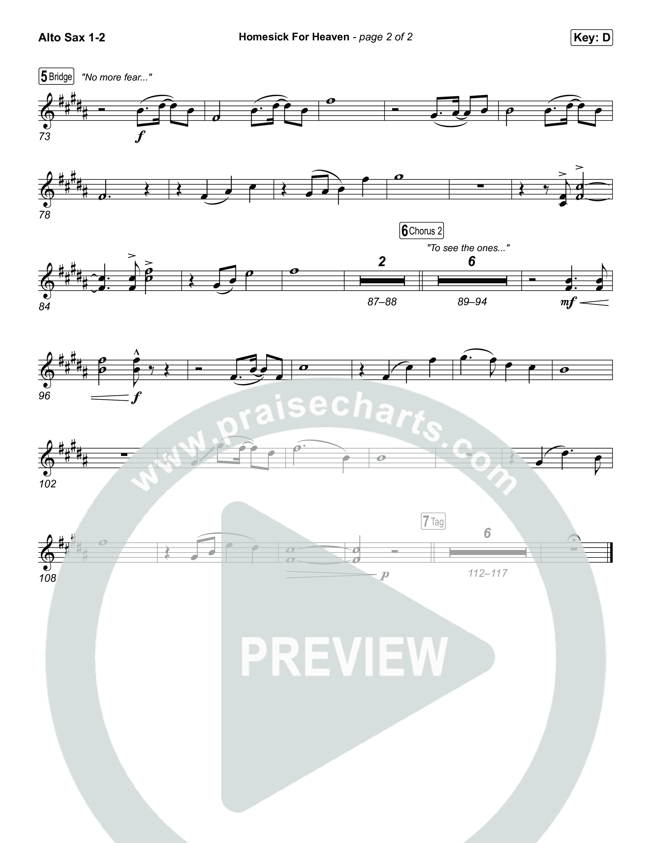 Homesick For Heaven Sax Pack (Phil Wickham)