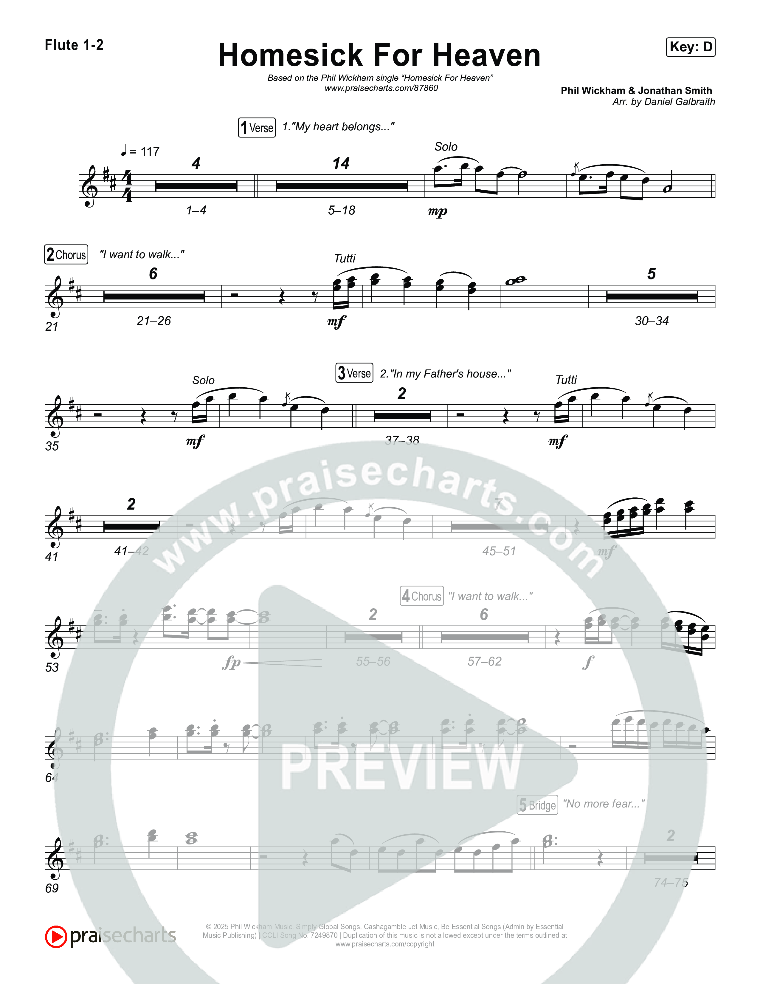 Homesick For Heaven Flute 1,2 (Phil Wickham)