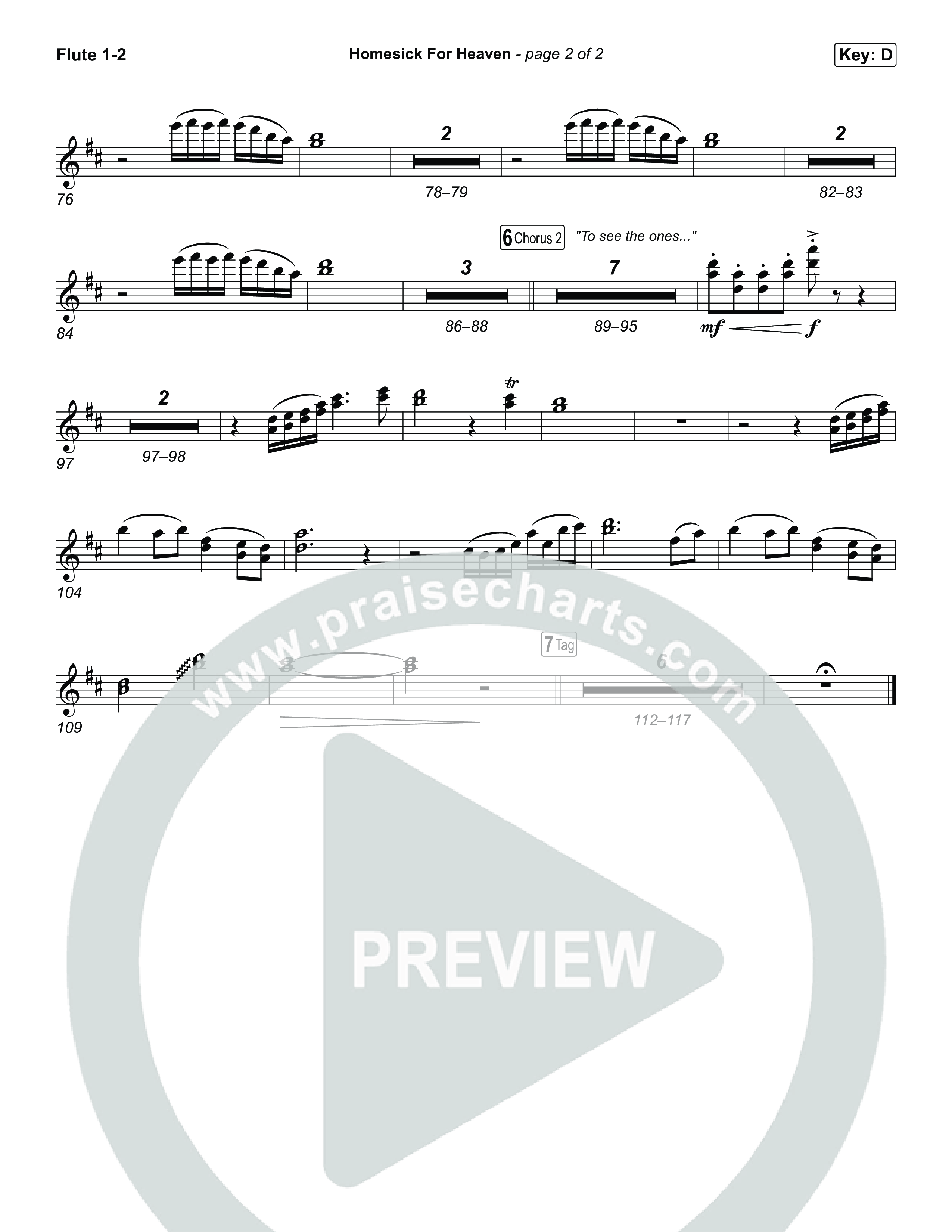 Homesick For Heaven Flute 1,2 (Phil Wickham)