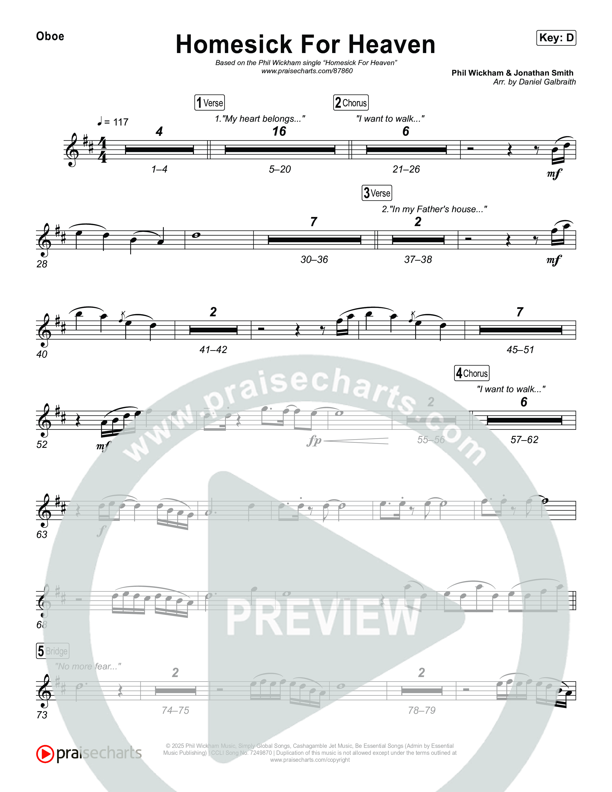 Homesick For Heaven Oboe (Phil Wickham)