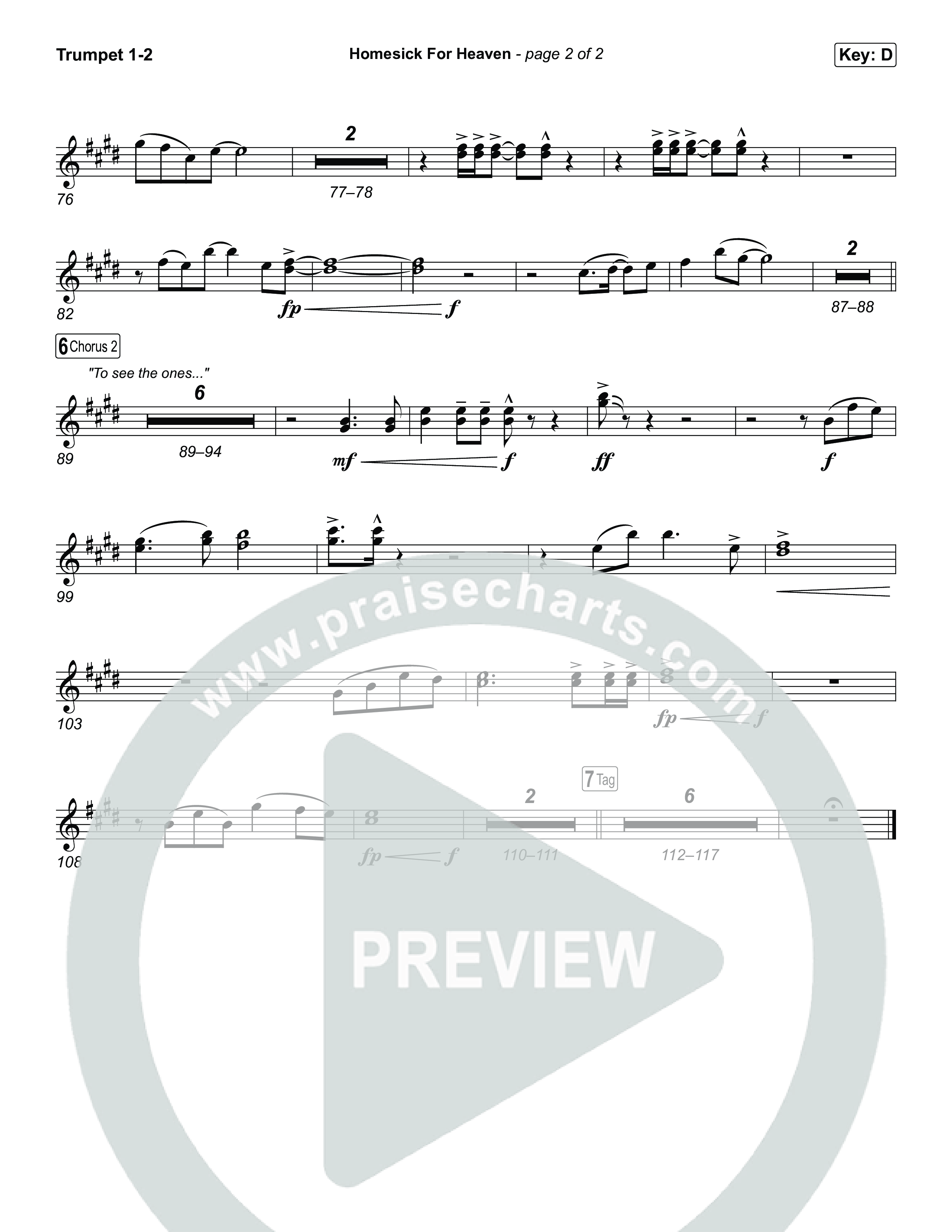 Homesick For Heaven Trumpet 1,2 (Phil Wickham)