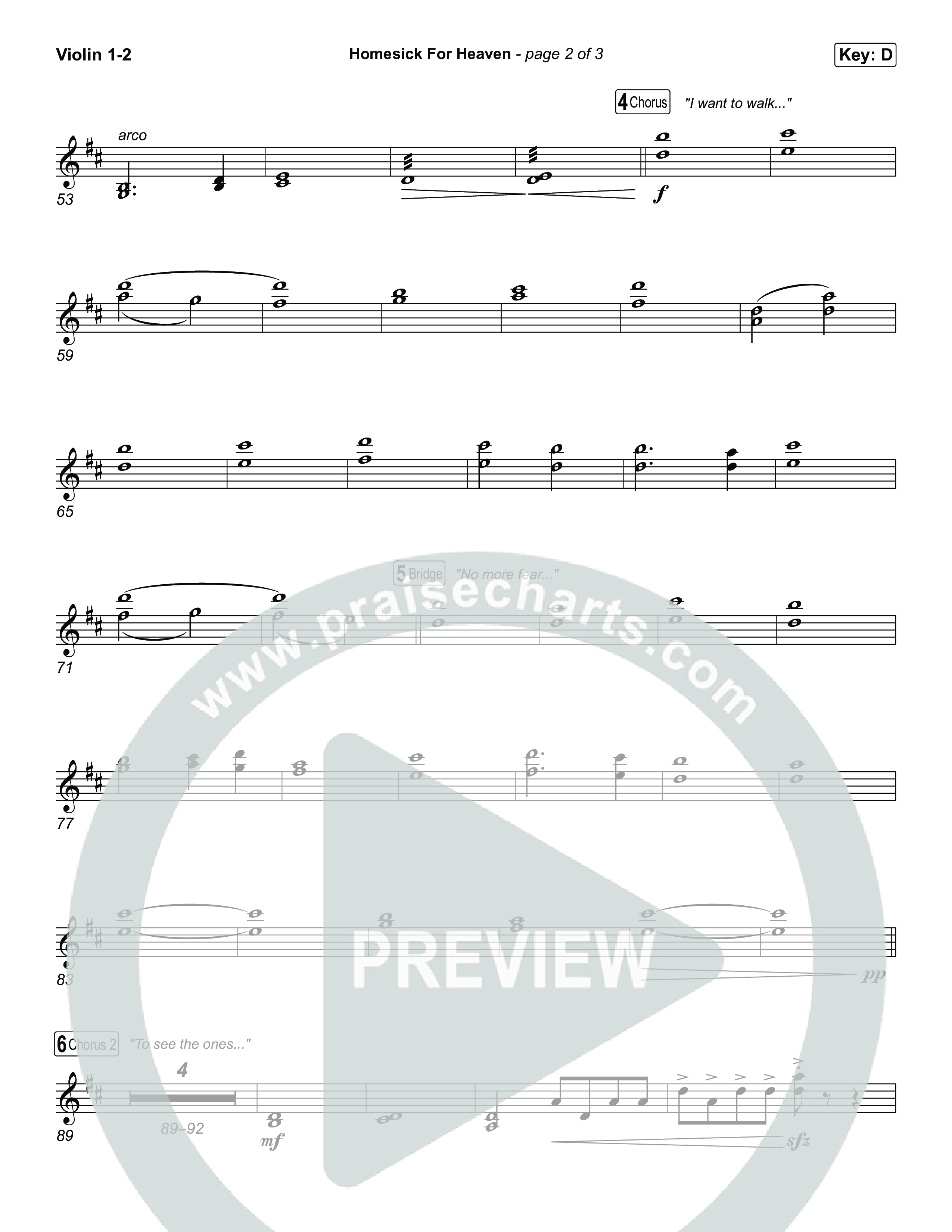 Homesick For Heaven Violin 1,2 (Phil Wickham)