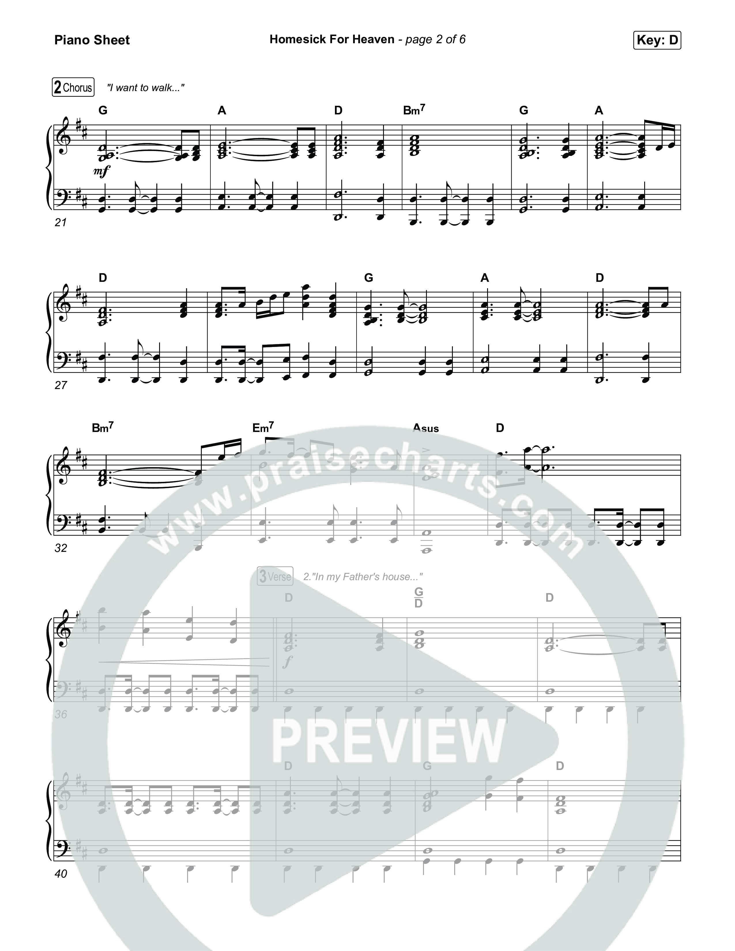 Homesick For Heaven (Live from Singalong) Piano Sheet (Phil Wickham)