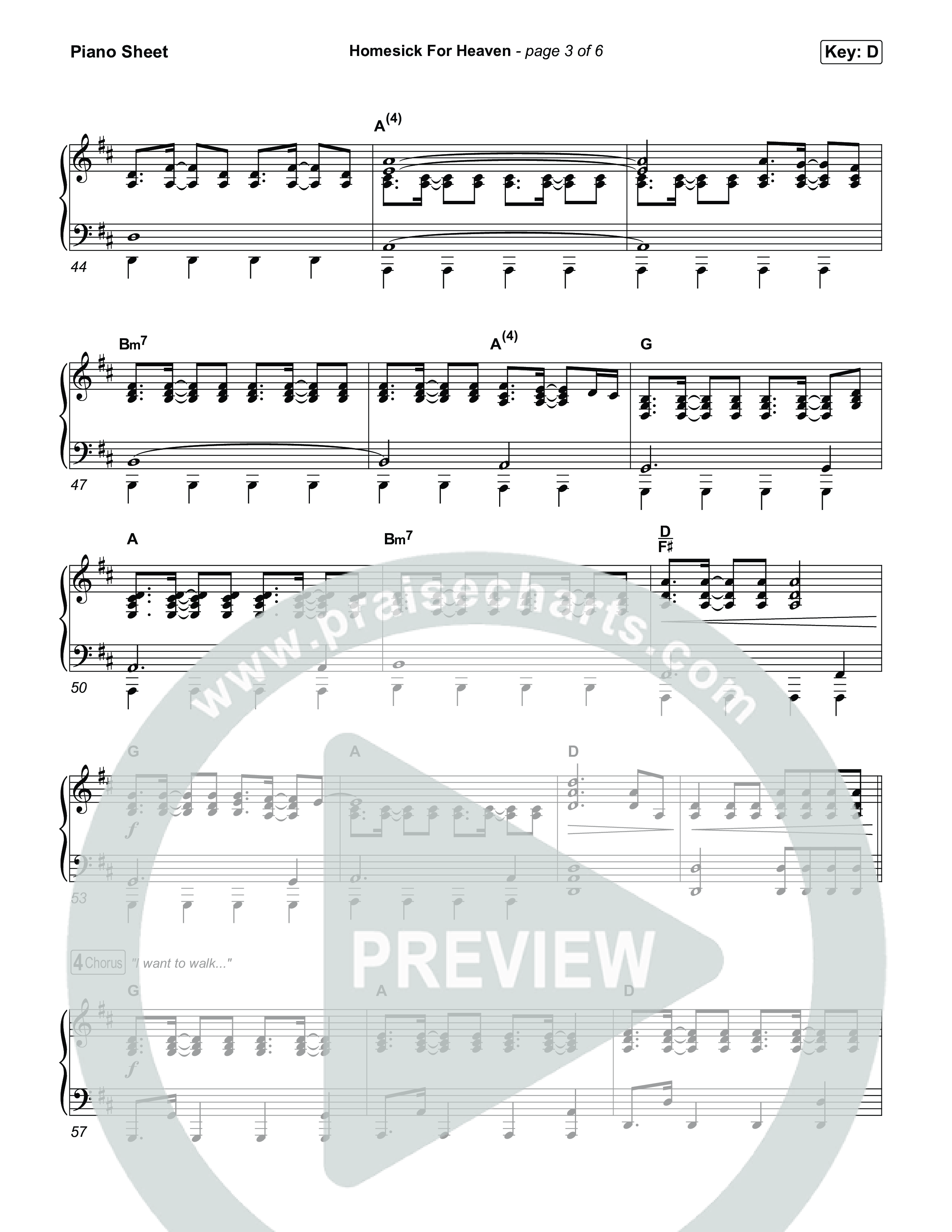 Homesick For Heaven (Live from Singalong) Piano Sheet (Phil Wickham)