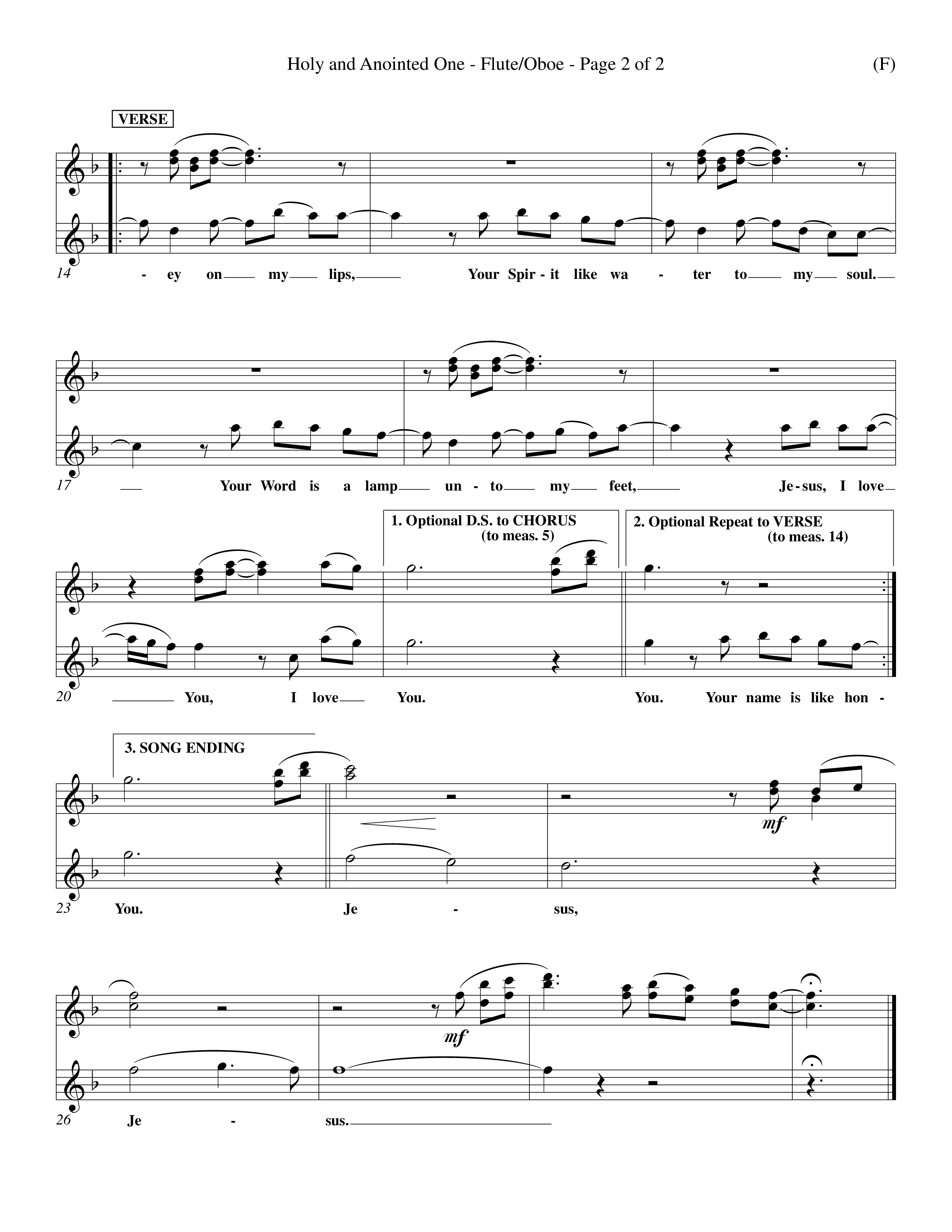 Holy And Anointed One (Choral Anthem SATB) Flute/Oboe (Word Music Choral / Orch. Ed Dickinson)