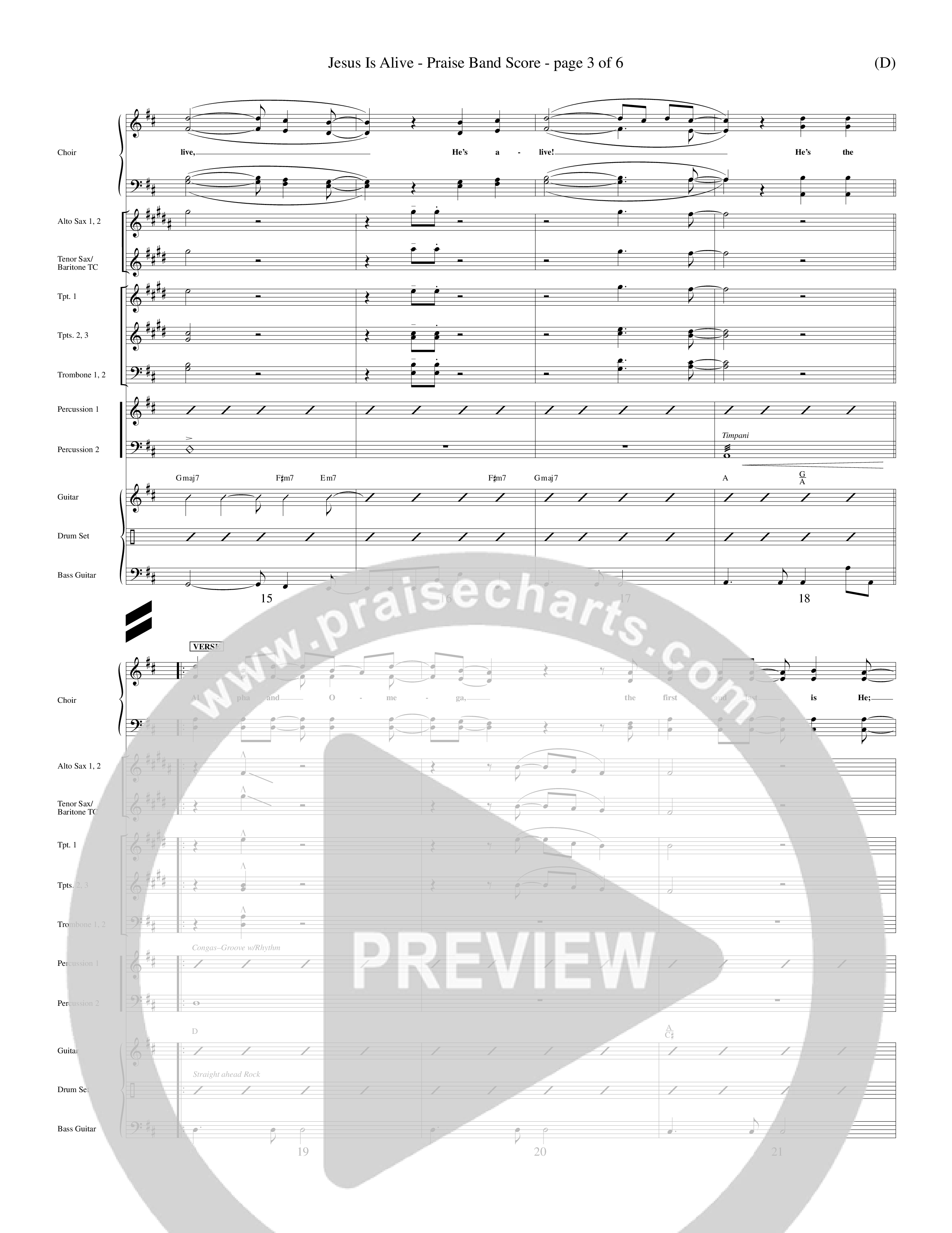 Jesus Is Alive (Choral Anthem SATB) Conductor's Score (Word Music Choral / Orch. Dave Williamson)
