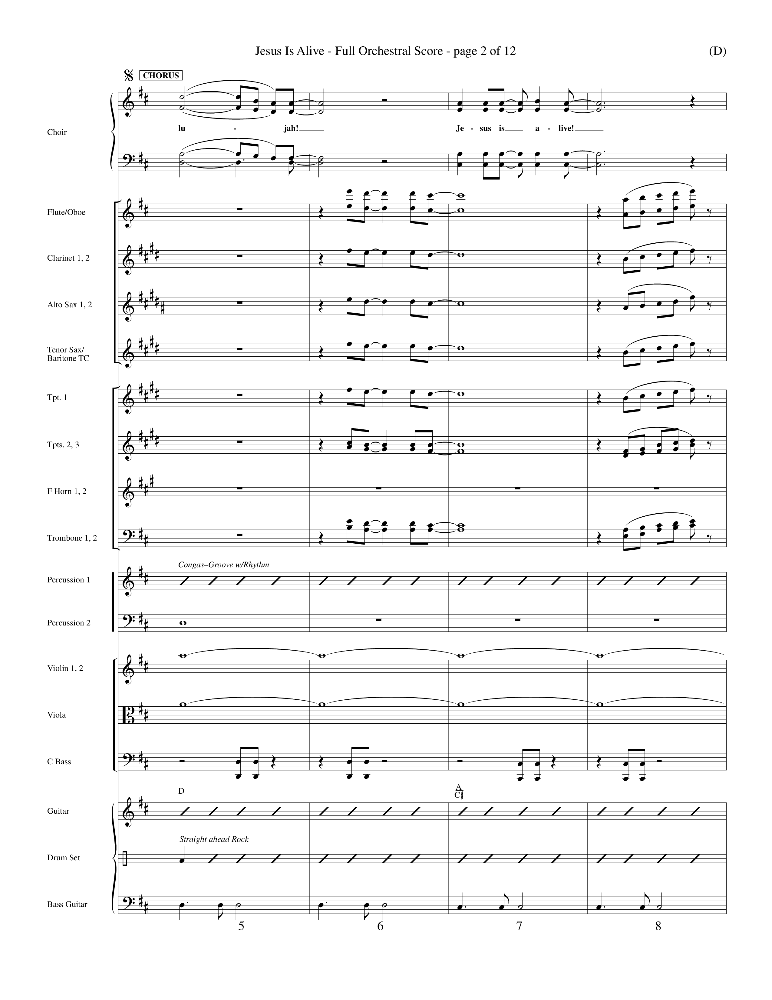 Jesus Is Alive (Choral Anthem SATB) Conductor's Score (Word Music Choral / Orch. Dave Williamson)