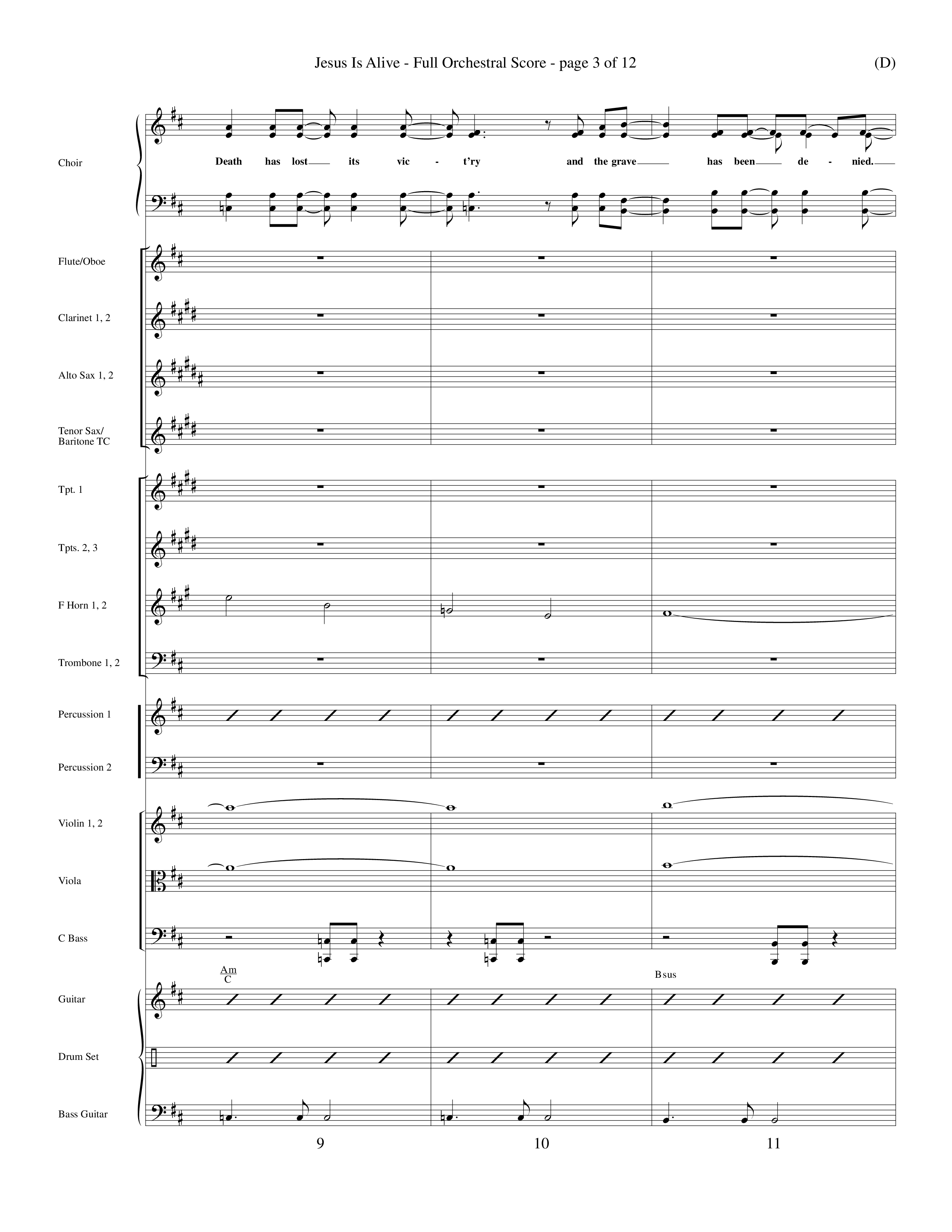 Jesus Is Alive (Choral Anthem SATB) Conductor's Score (Word Music Choral / Orch. Dave Williamson)