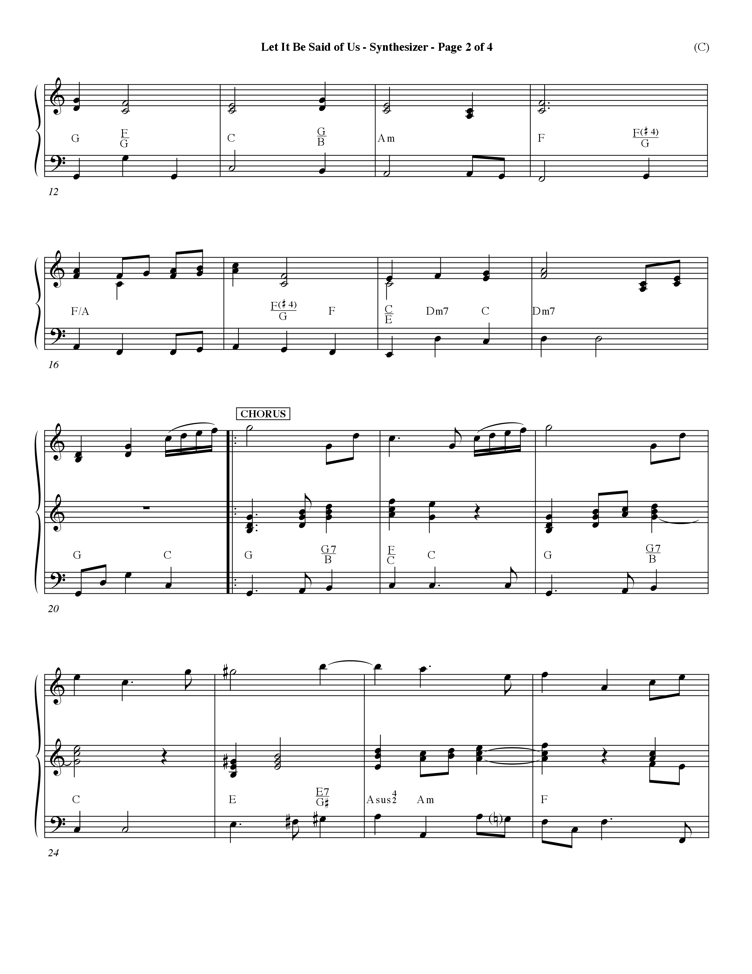 Let It Be Said Of Us (Choral Anthem SATB) Synth (Word Music Choral / Orch. Larry Mayfield)
