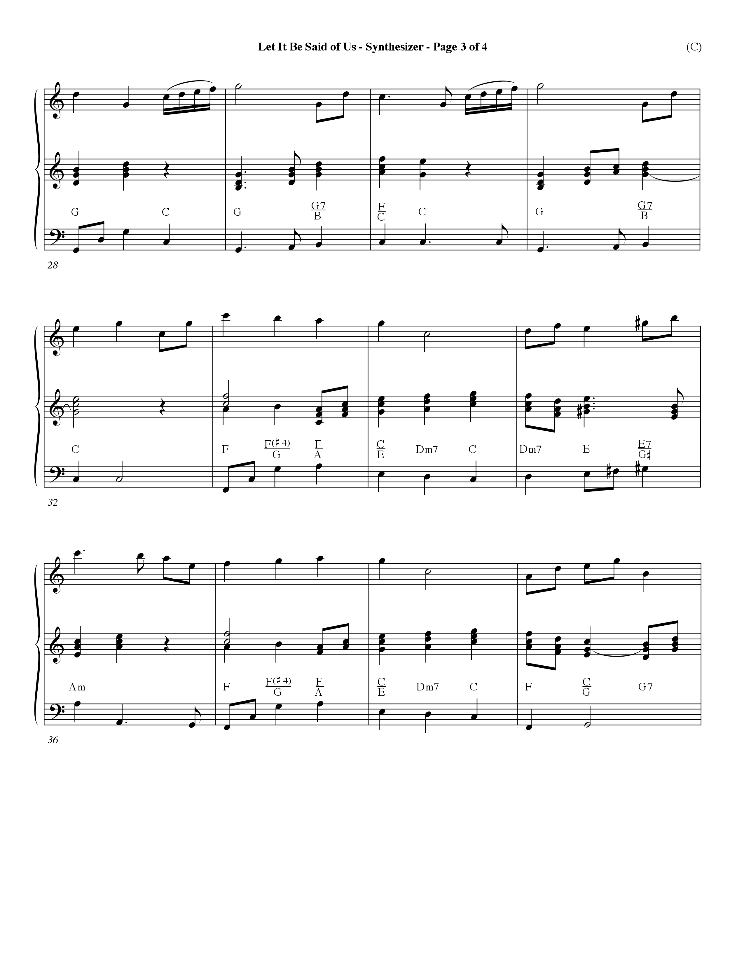 Let It Be Said Of Us (Choral Anthem SATB) Synth (Word Music Choral / Orch. Larry Mayfield)