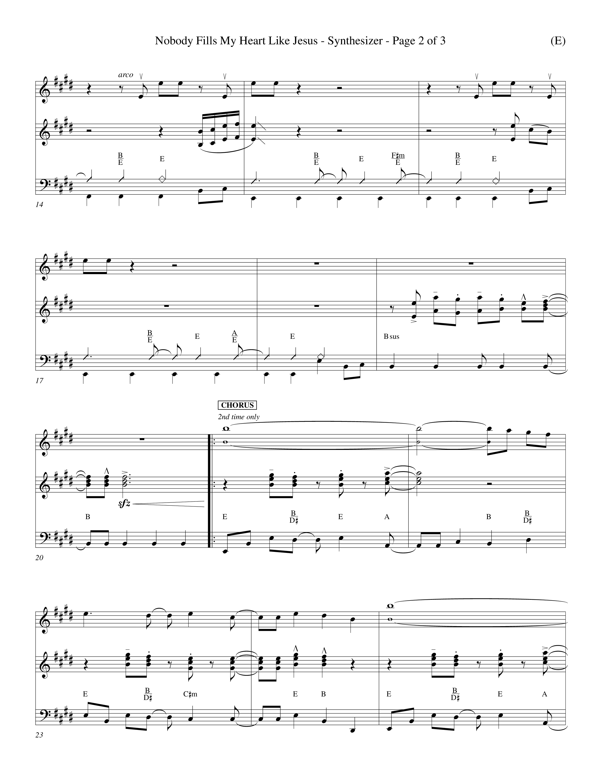 Nobody Fills My Heart Like Jesus (Choral Anthem SATB) Synth (Word Music Choral / Orch. Billy Payne)