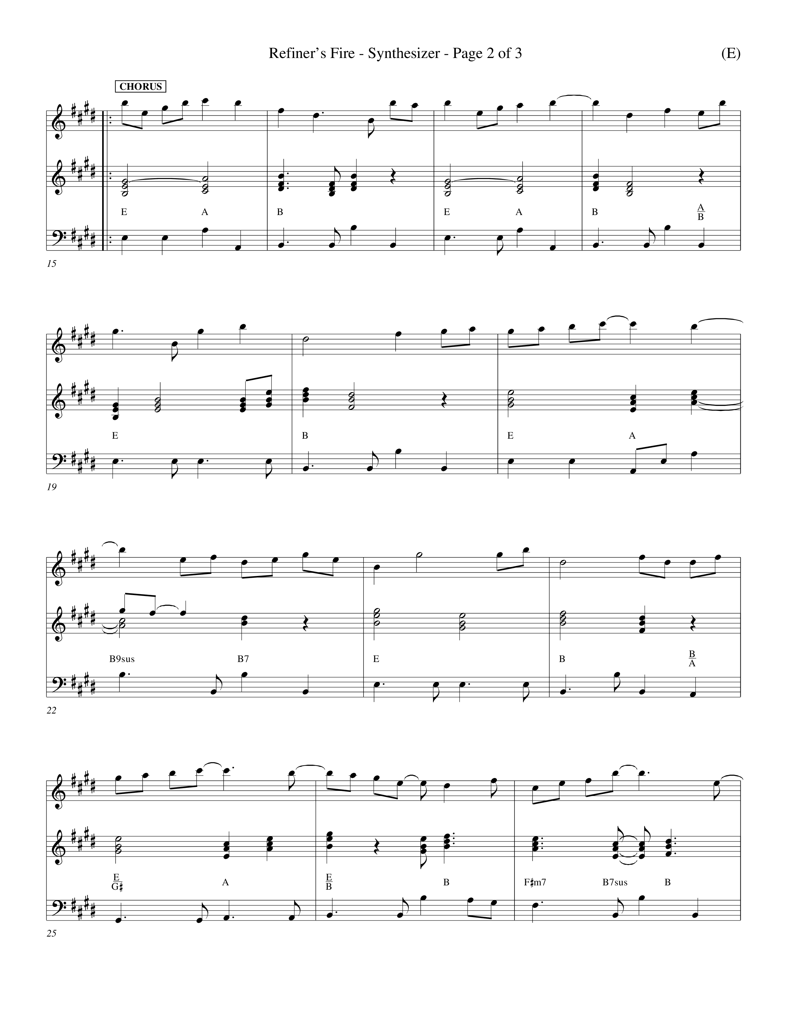 Refiner's Fire (Choral Anthem SATB) Synth (Word Music Choral / Orch. Larry Mayfield)
