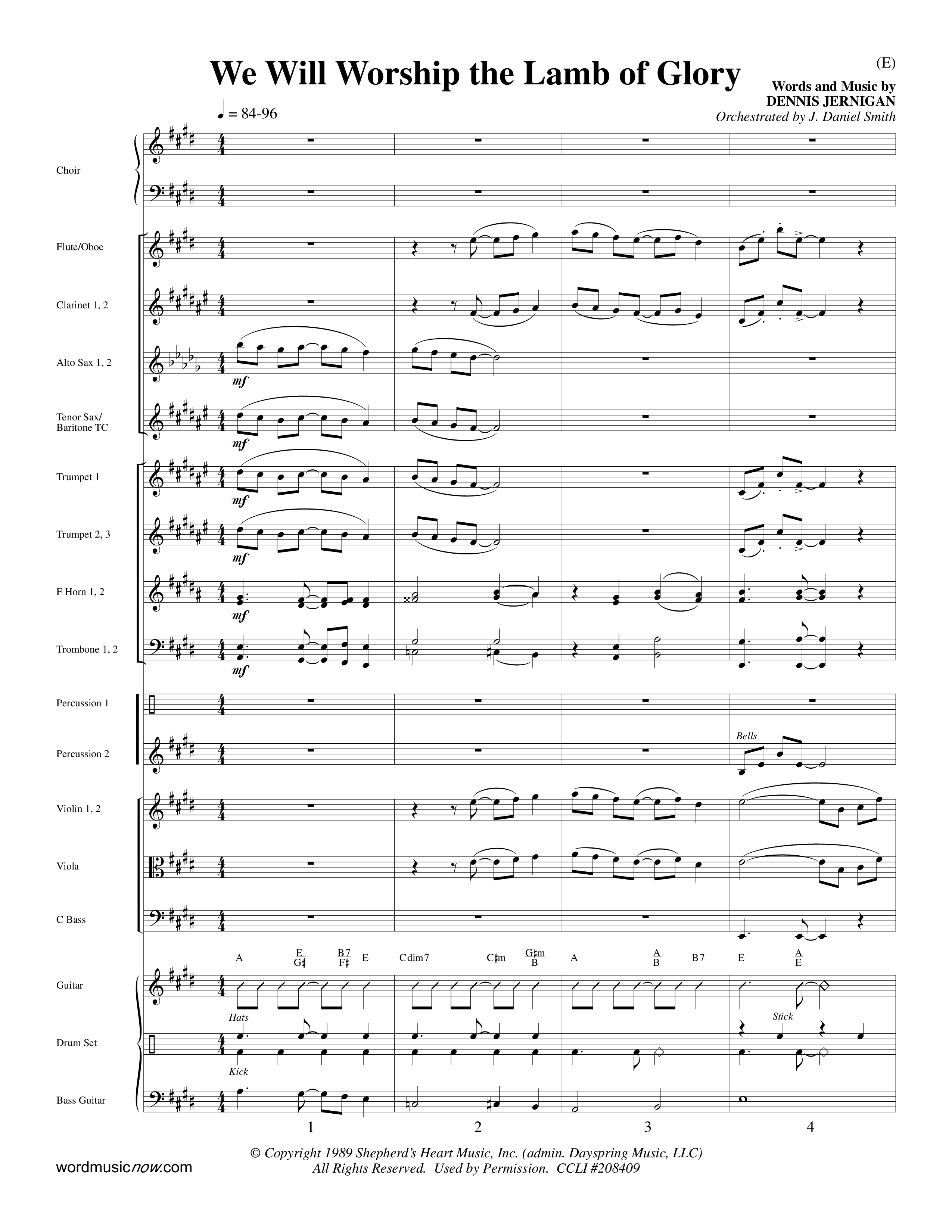 We Will Worship The Lamb of Glory (Choral Anthem SATB) Conductor's Score (Word Music Choral / Orch. J. Daniel Smith)