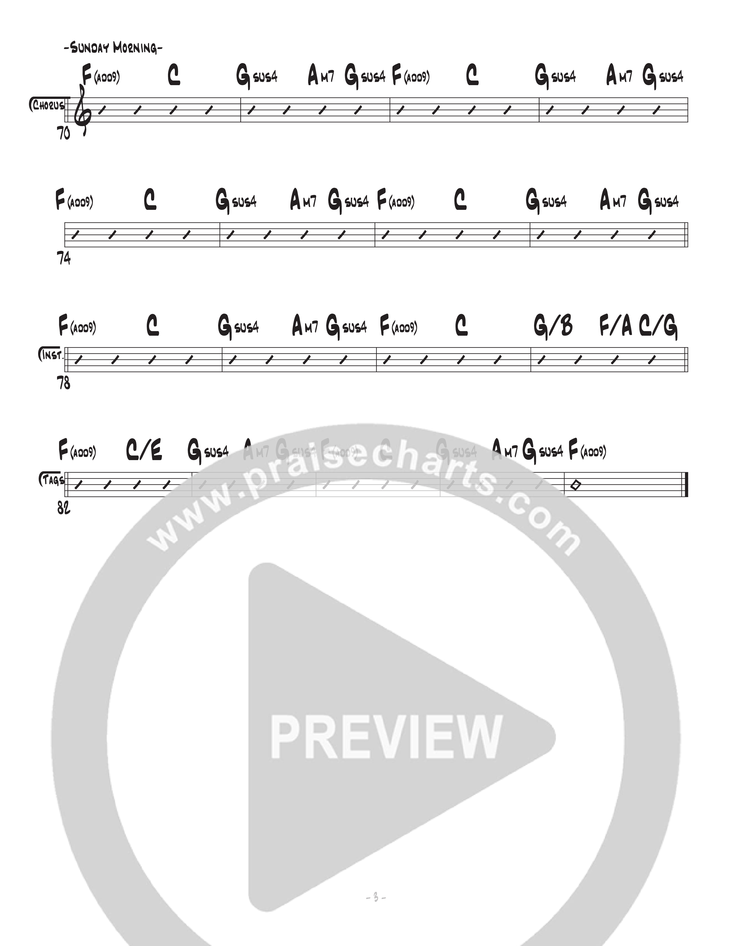 Sunday Morning (Live) Rhythm Chart (Central Live)