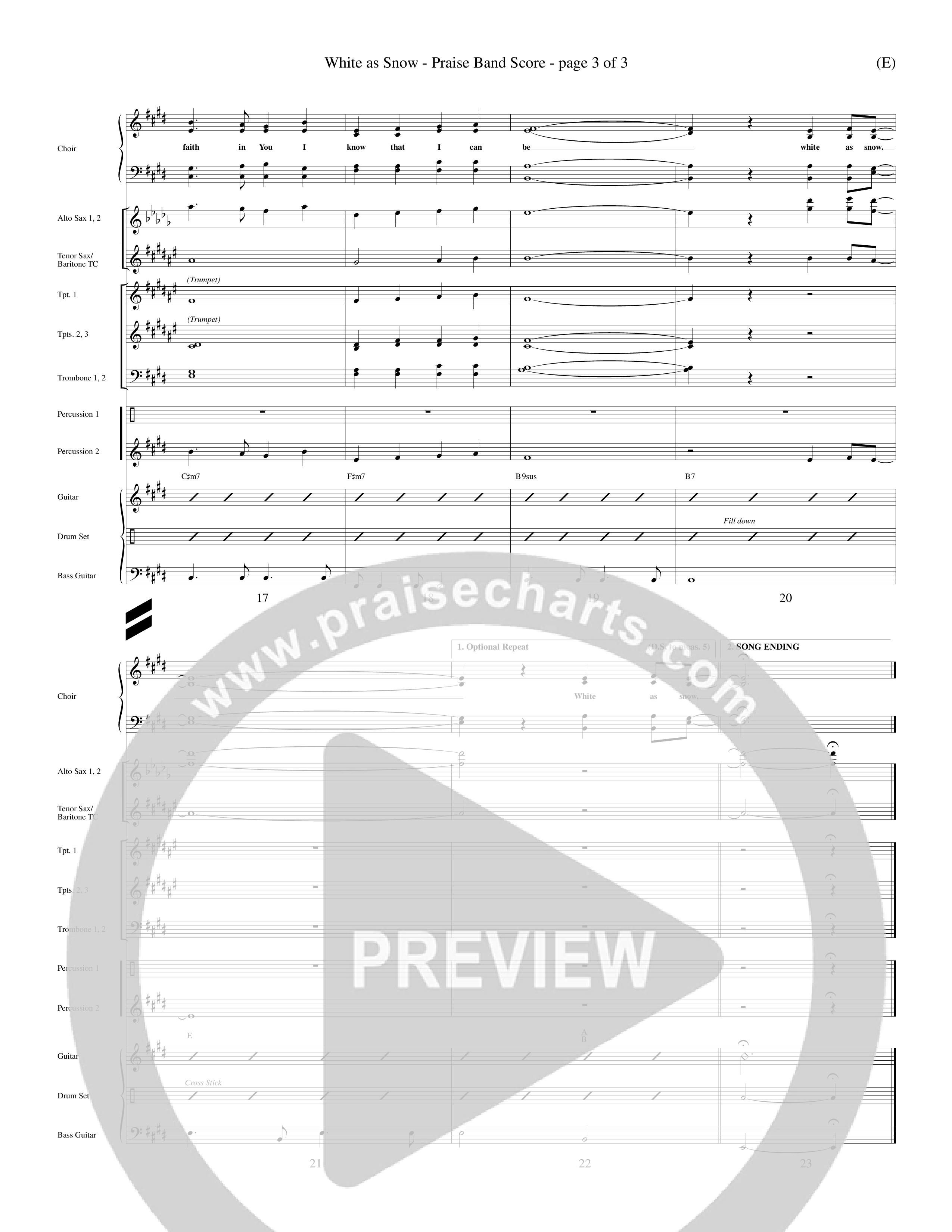 White As Snow (Choral Anthem SATB) Conductor's Score (Word Music Choral / Orch. Keith Wilbanks)