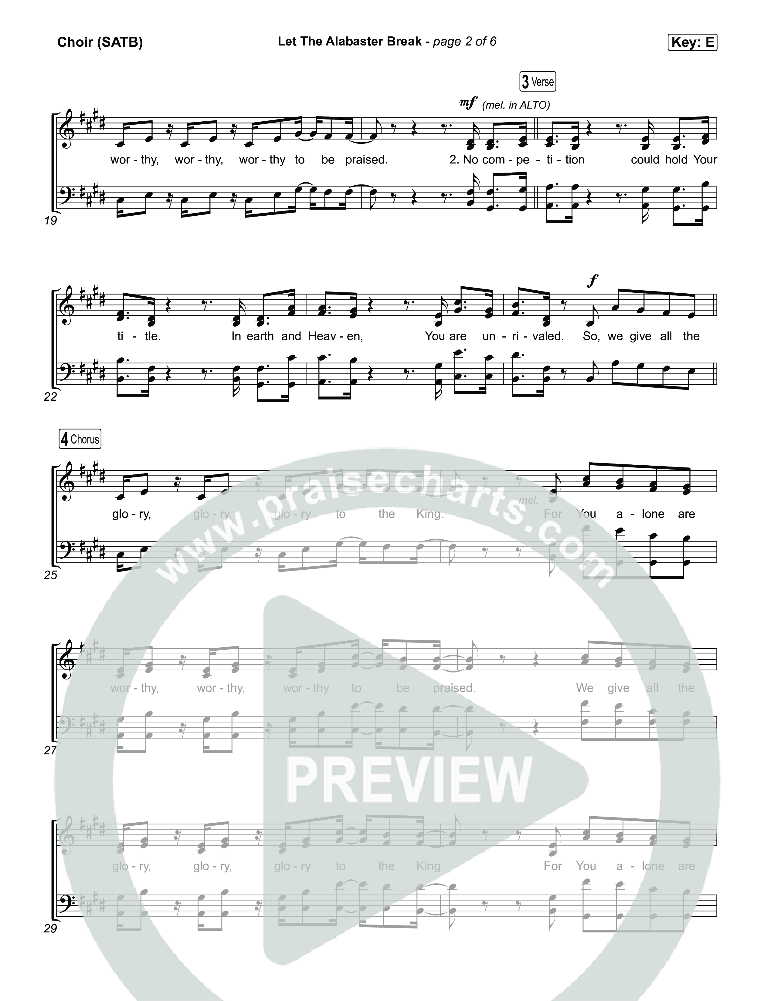 Let The Alabaster Break Choir Sheet (SATB) (Lizzie Morgan)