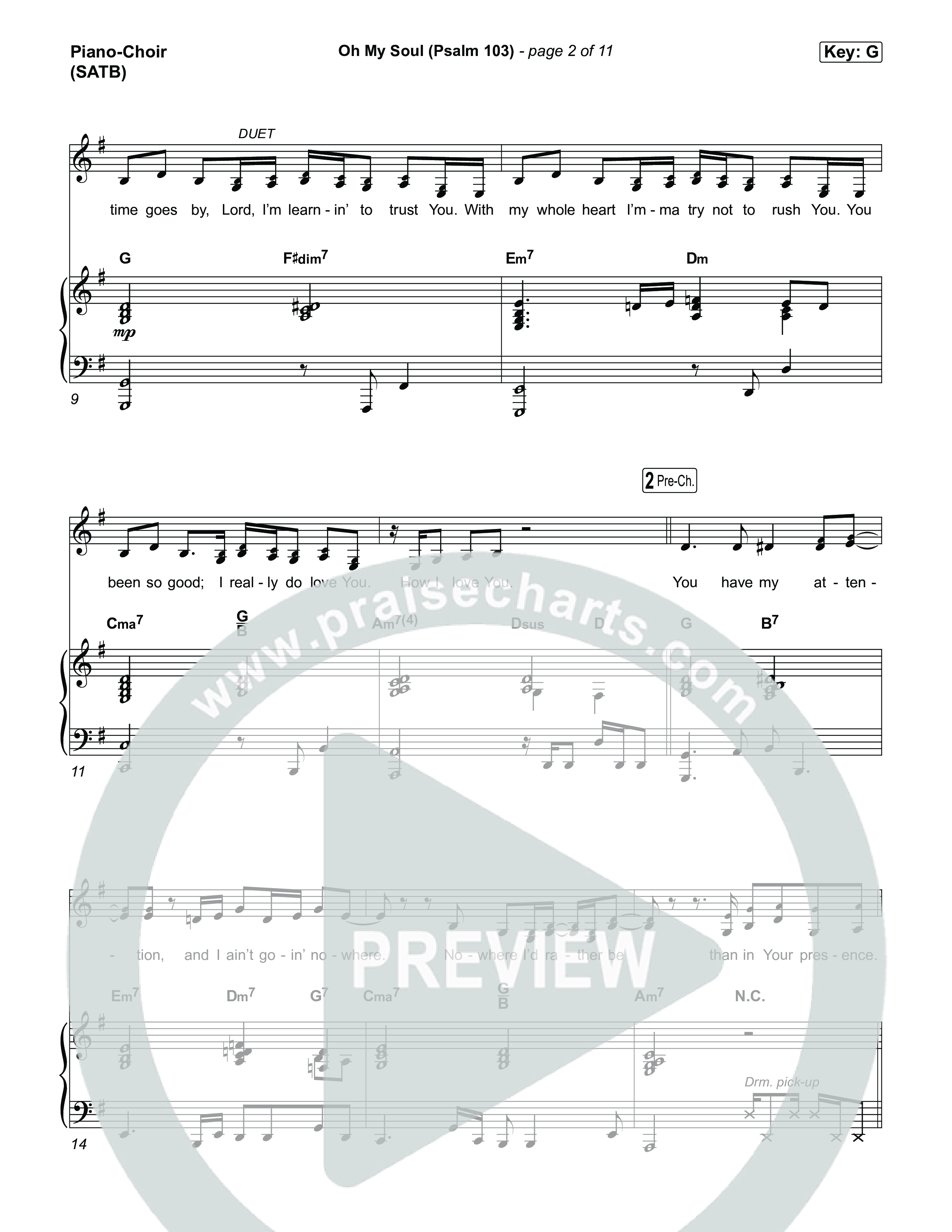 Oh My Soul (Psalm 103) Piano/Vocal (SATB) (TobyMac / CeCe Winans)