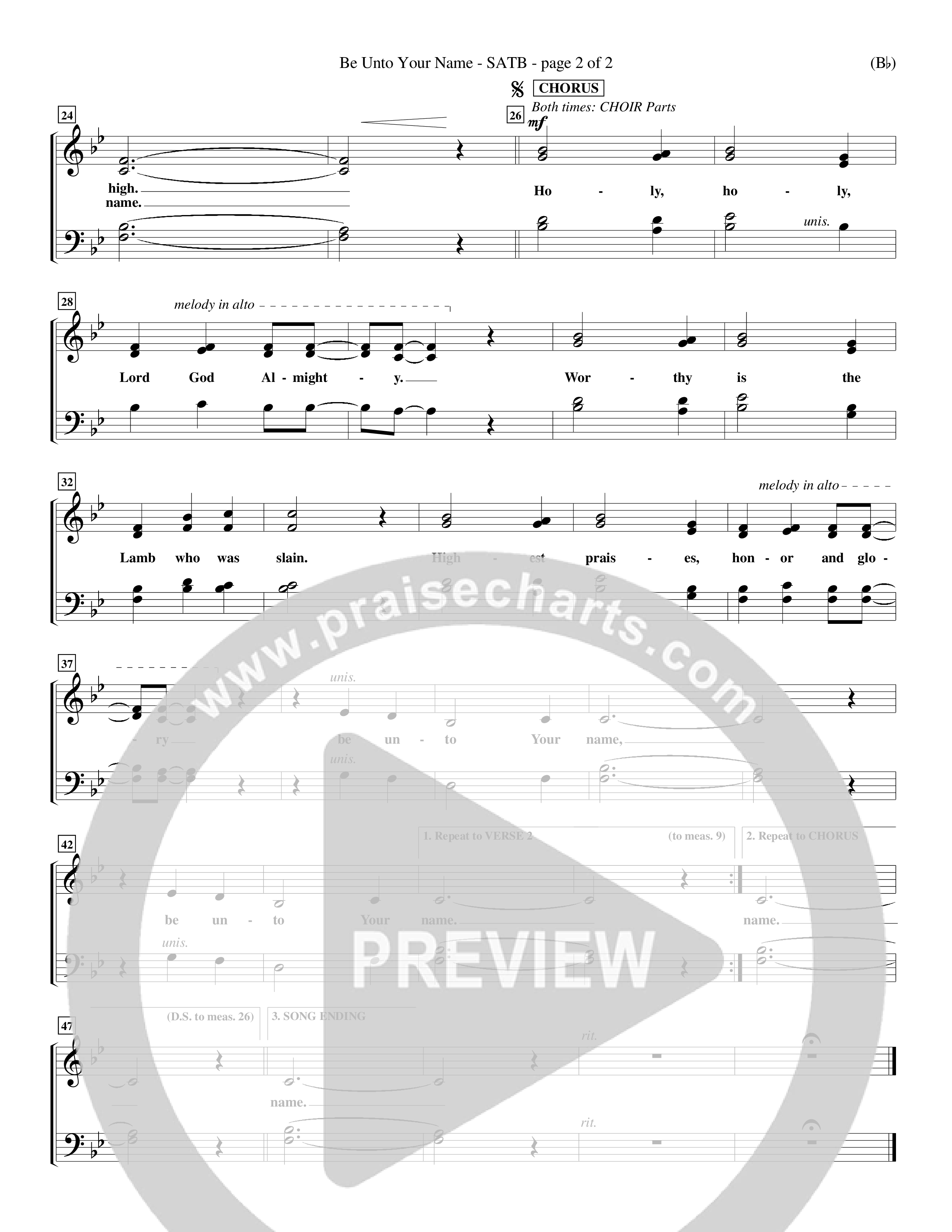 Be Unto Your Name (Choral Anthem SATB) Choir Sheet (SATB) (Word Music Choral / Orch. Michael Lawrence)