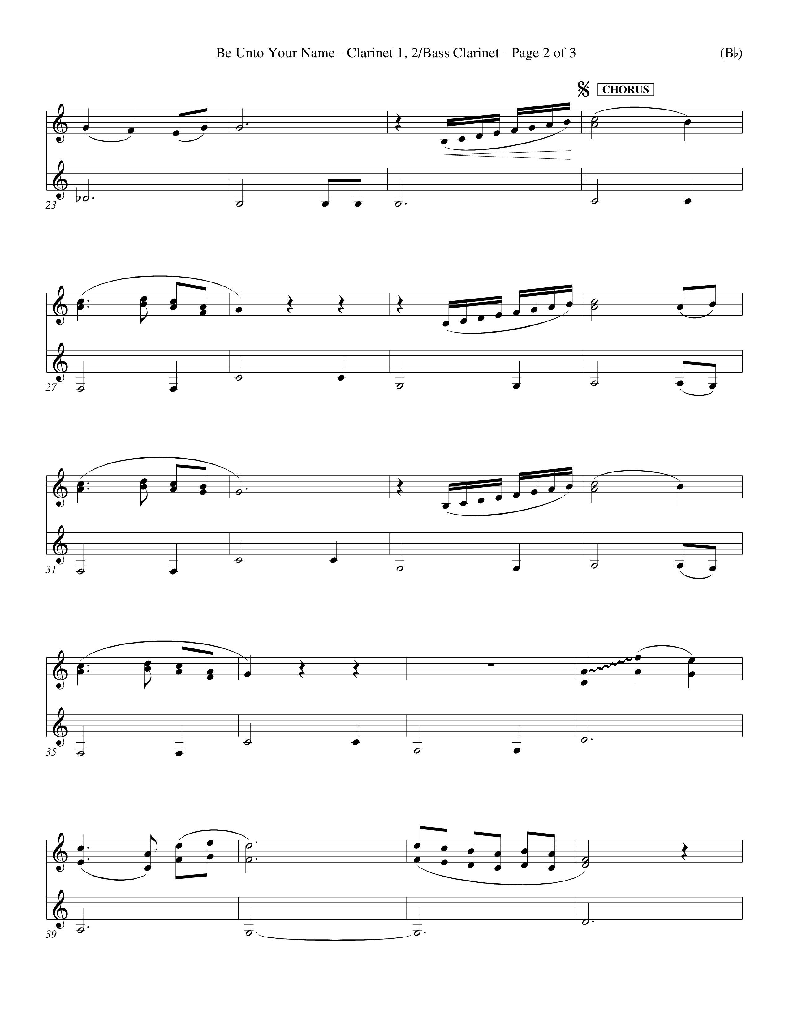 Be Unto Your Name (Choral Anthem SATB) Clarinet 1/2, Bass Clarinet (Word Music Choral / Orch. Michael Lawrence)