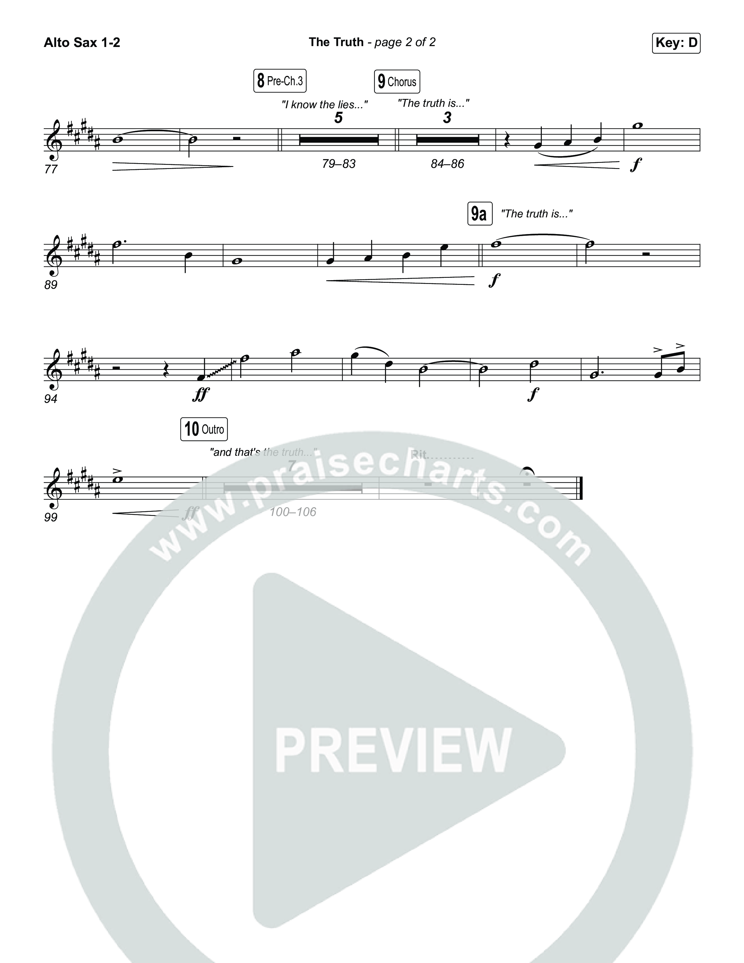 The Truth (Choral Anthem SATB) Sax Pack (Megan Woods / Arr. Luke Gambill)