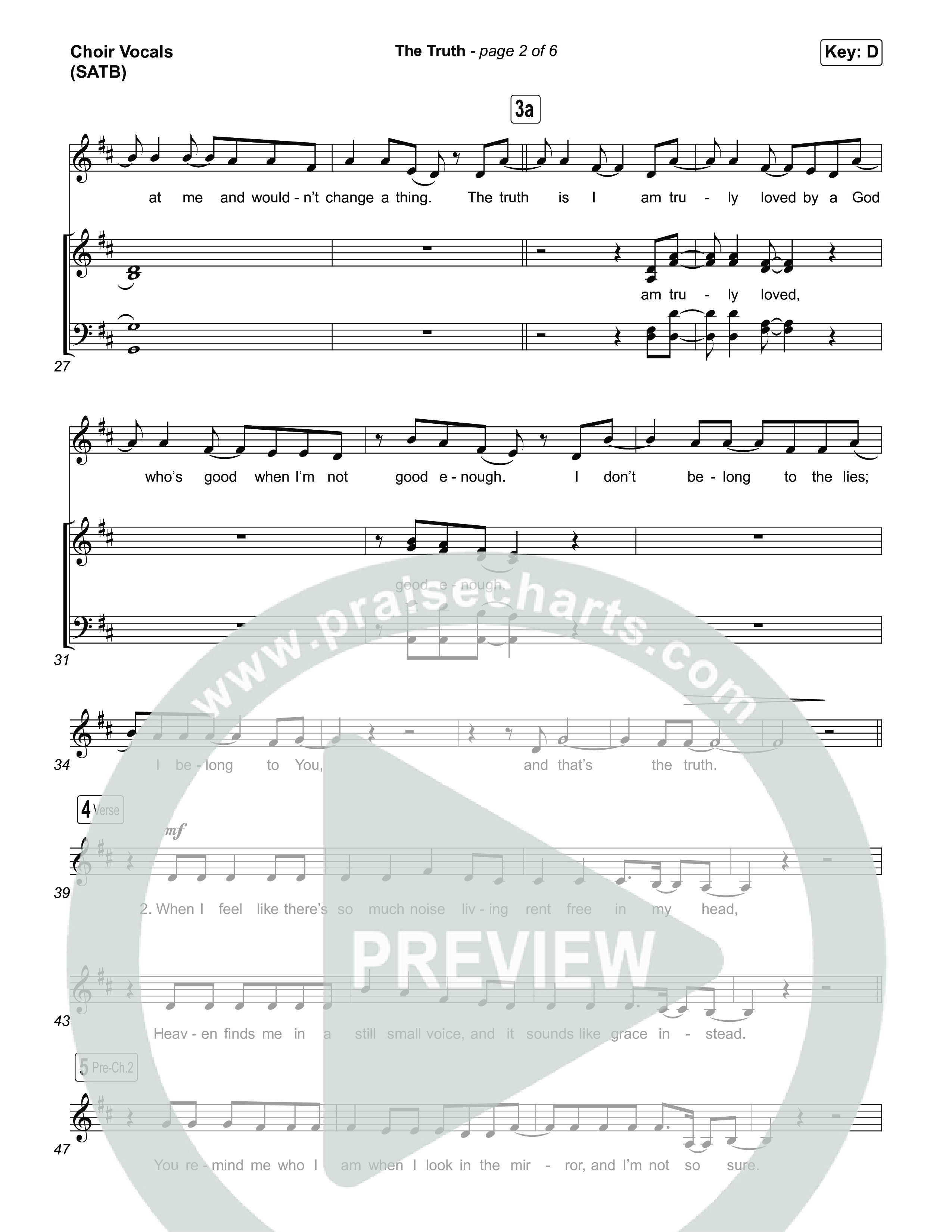 The Truth (Choral Anthem SATB) Choir Sheet (SATB) (Megan Woods / Arr. Luke Gambill)