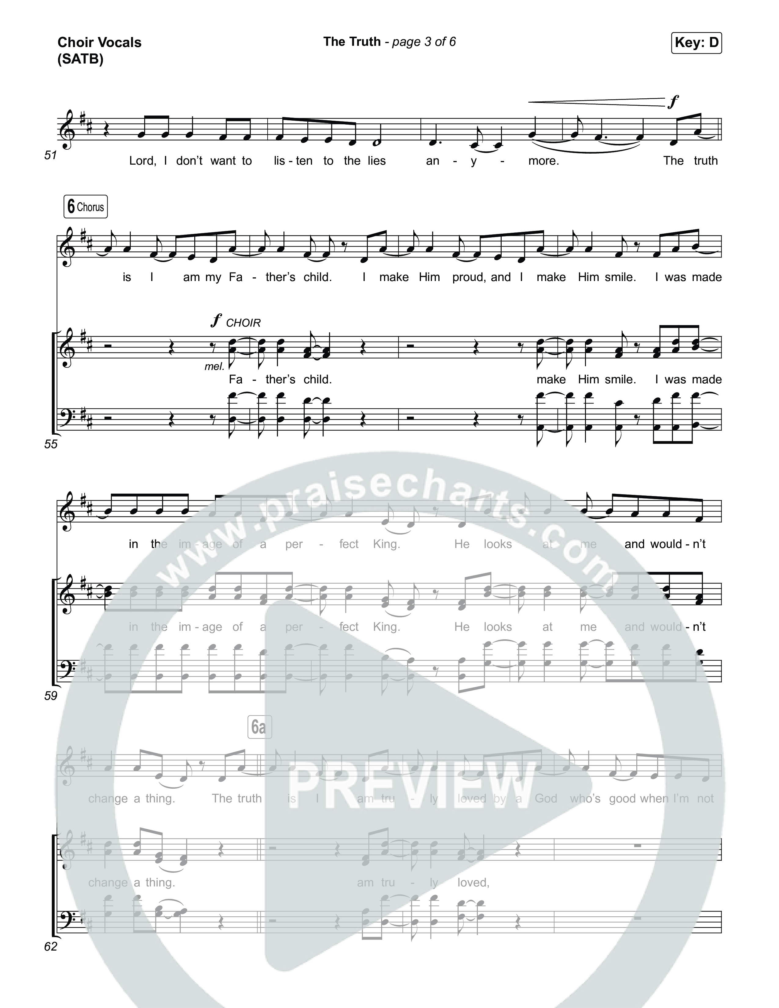 The Truth (Choral Anthem SATB) Choir Sheet (SATB) (Megan Woods / Arr. Luke Gambill)