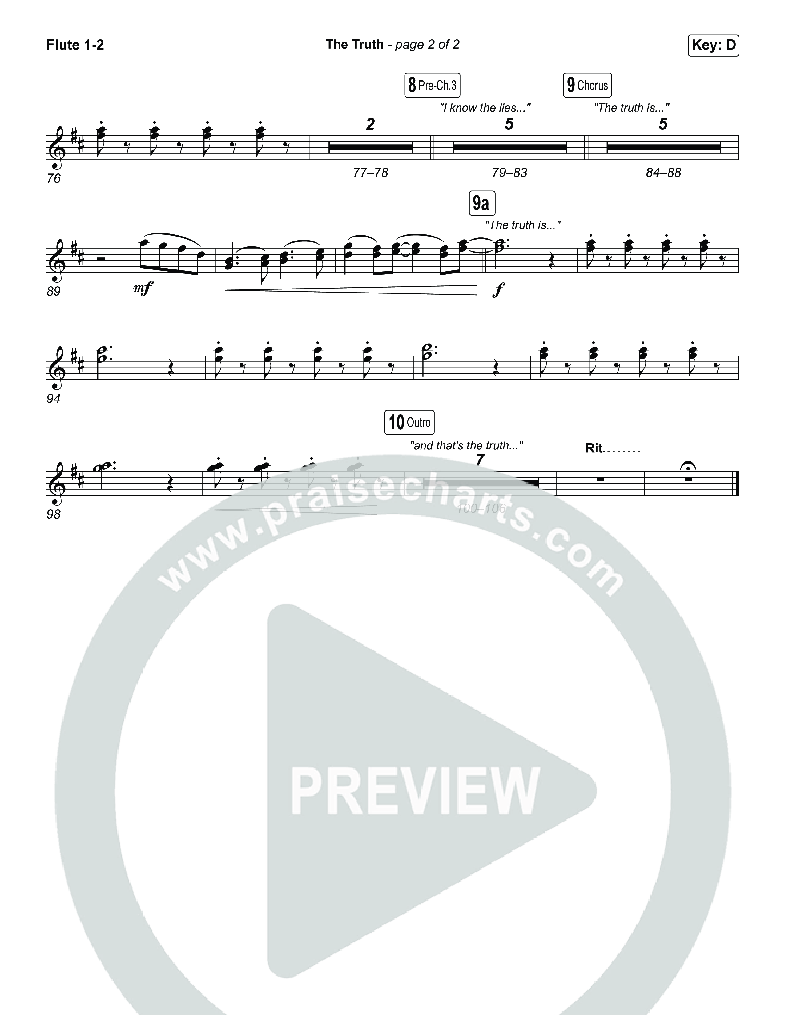 The Truth (Choral Anthem SATB) Wind Pack (Megan Woods / Arr. Luke Gambill)