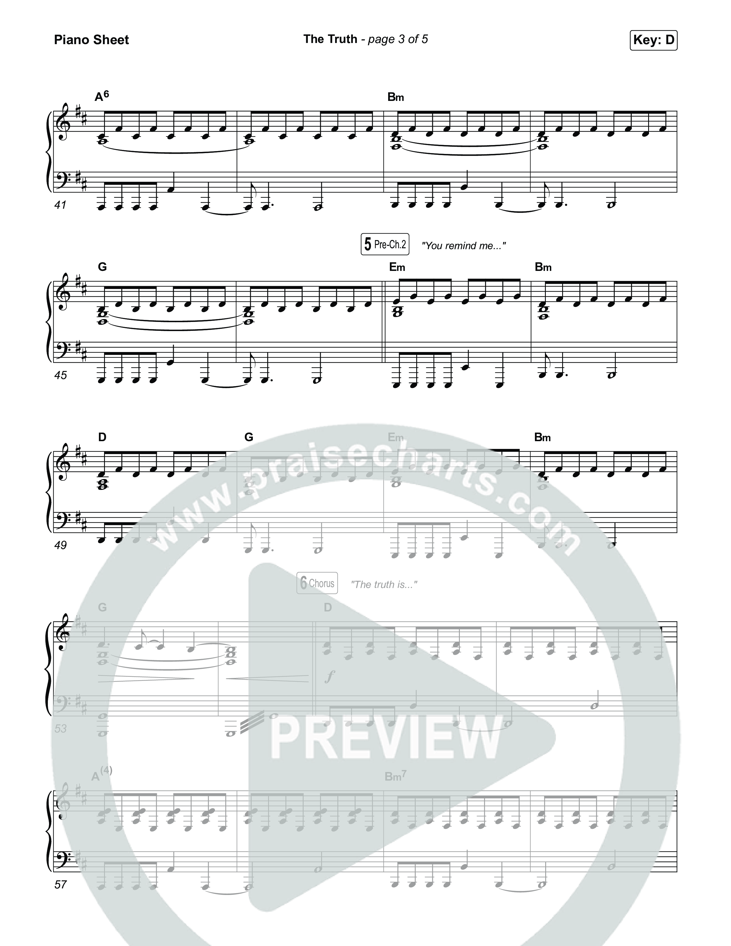 The Truth (Choral Anthem SATB) Piano Sheet (Megan Woods / Arr. Luke Gambill)