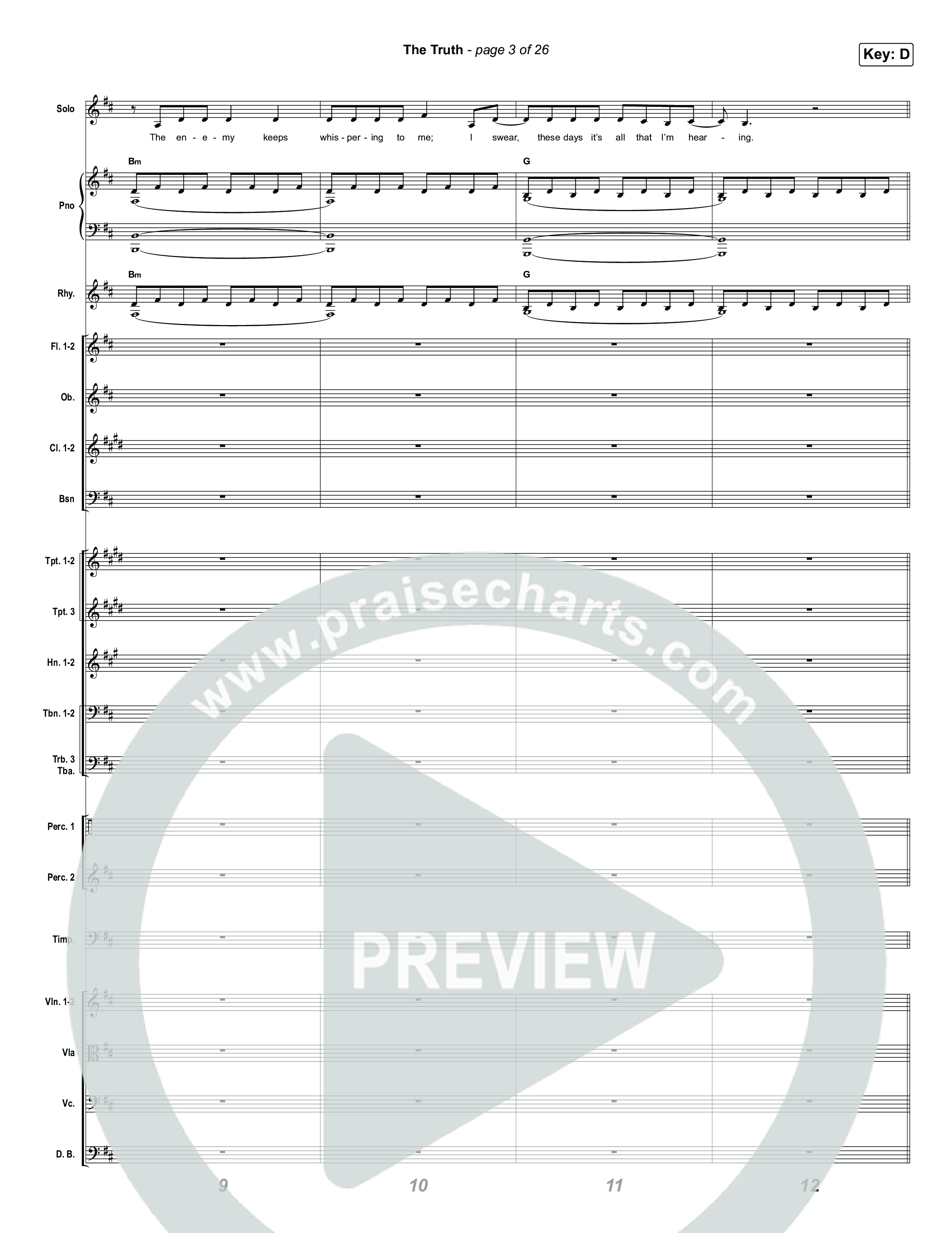 The Truth (Worship Choir/SAB) Conductor's Score (Megan Woods / Arr. Luke Gambill)