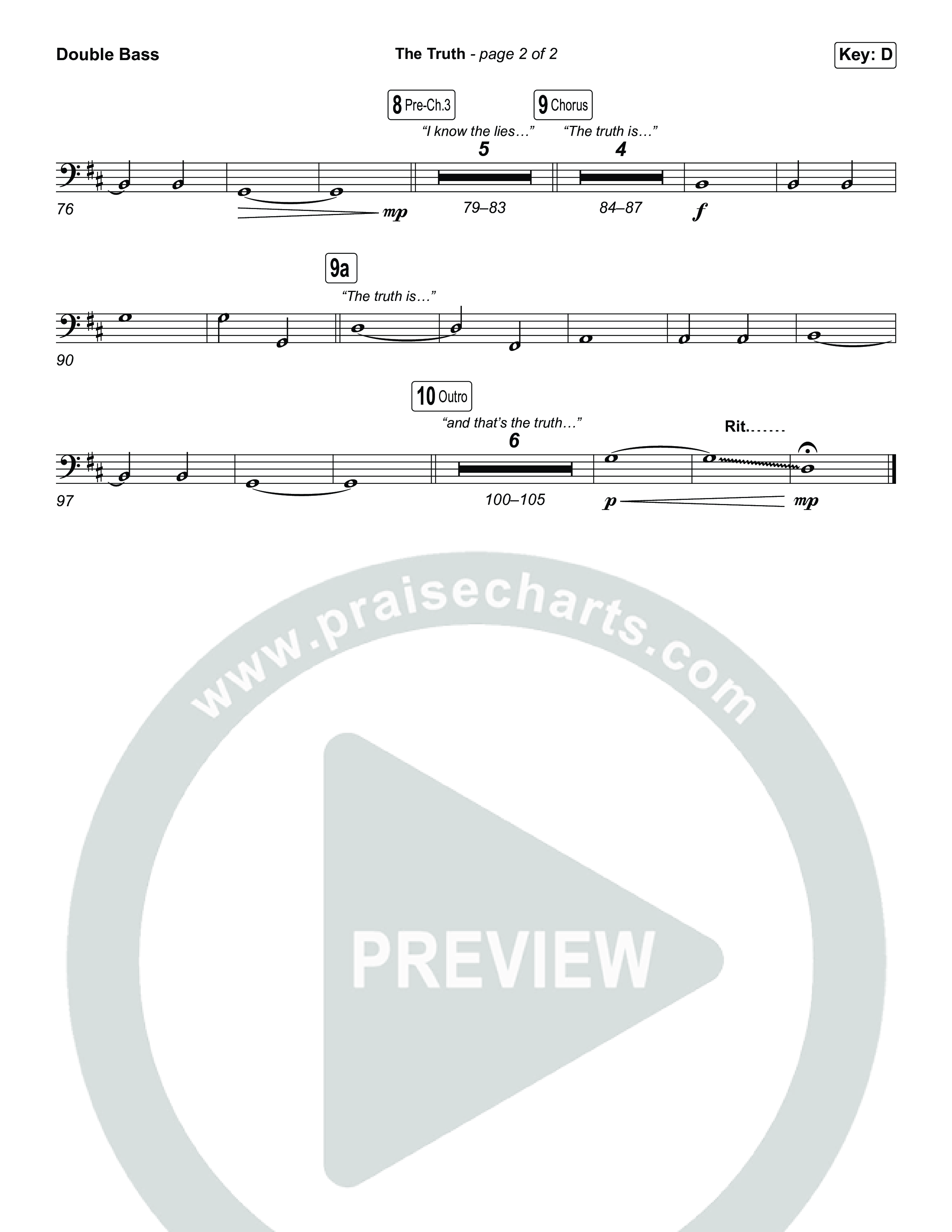 The Truth (Worship Choir/SAB) Double Bass (Megan Woods / Arr. Luke Gambill)