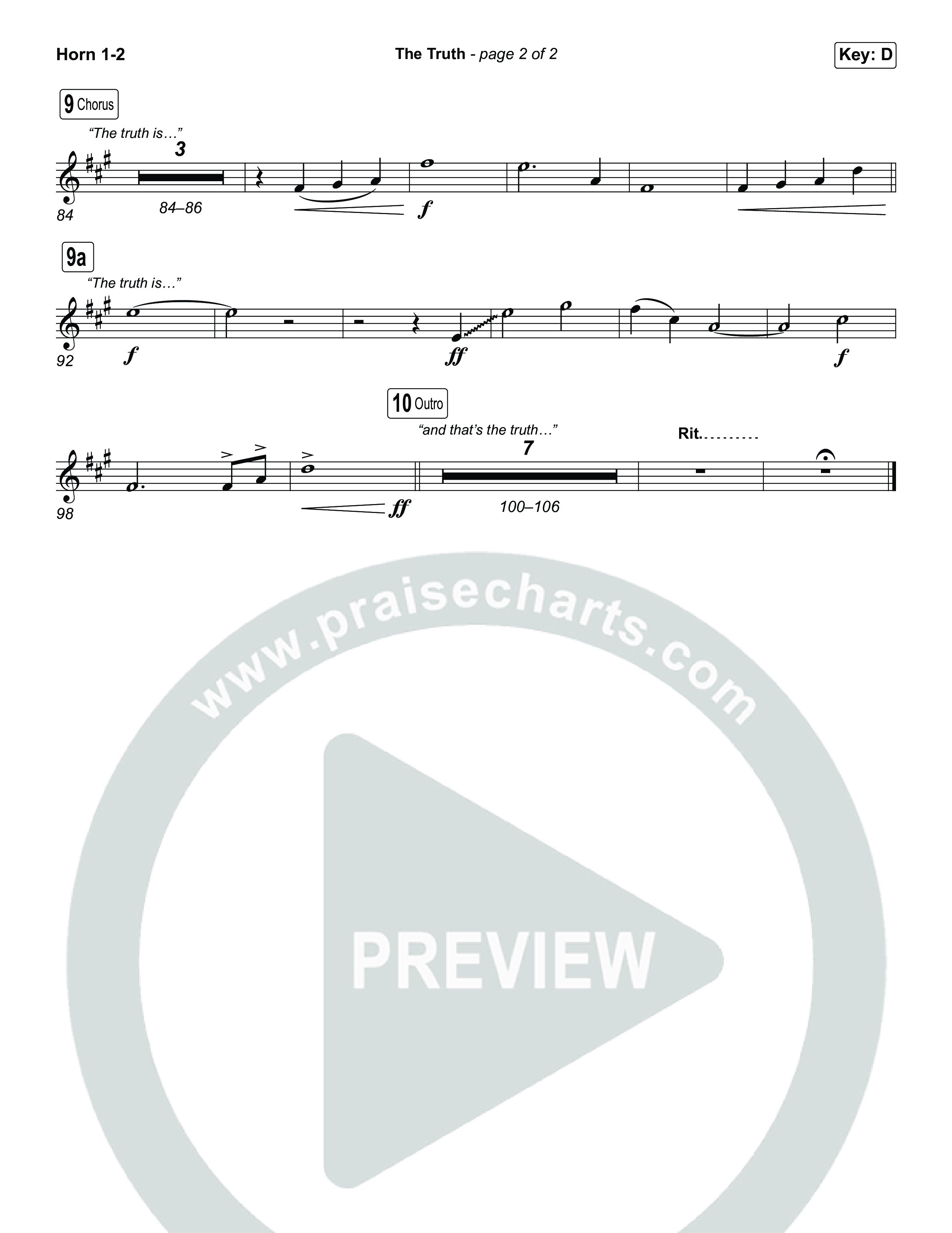 The Truth (Worship Choir/SAB) Brass Pack (Megan Woods / Arr. Luke Gambill)
