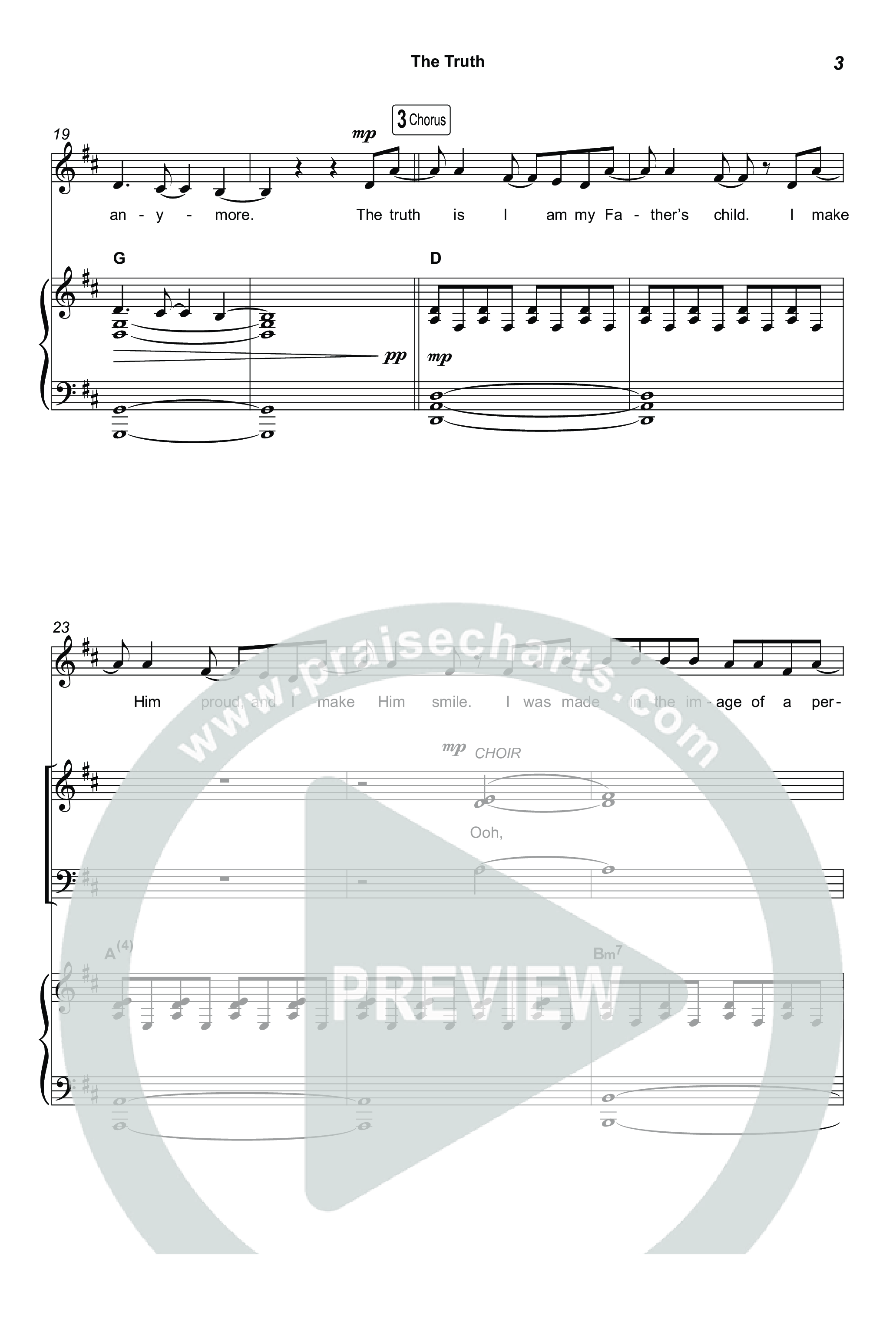The Truth (Worship Choir/SAB) Octavo (SAB & Pno) (Megan Woods / Arr. Luke Gambill)