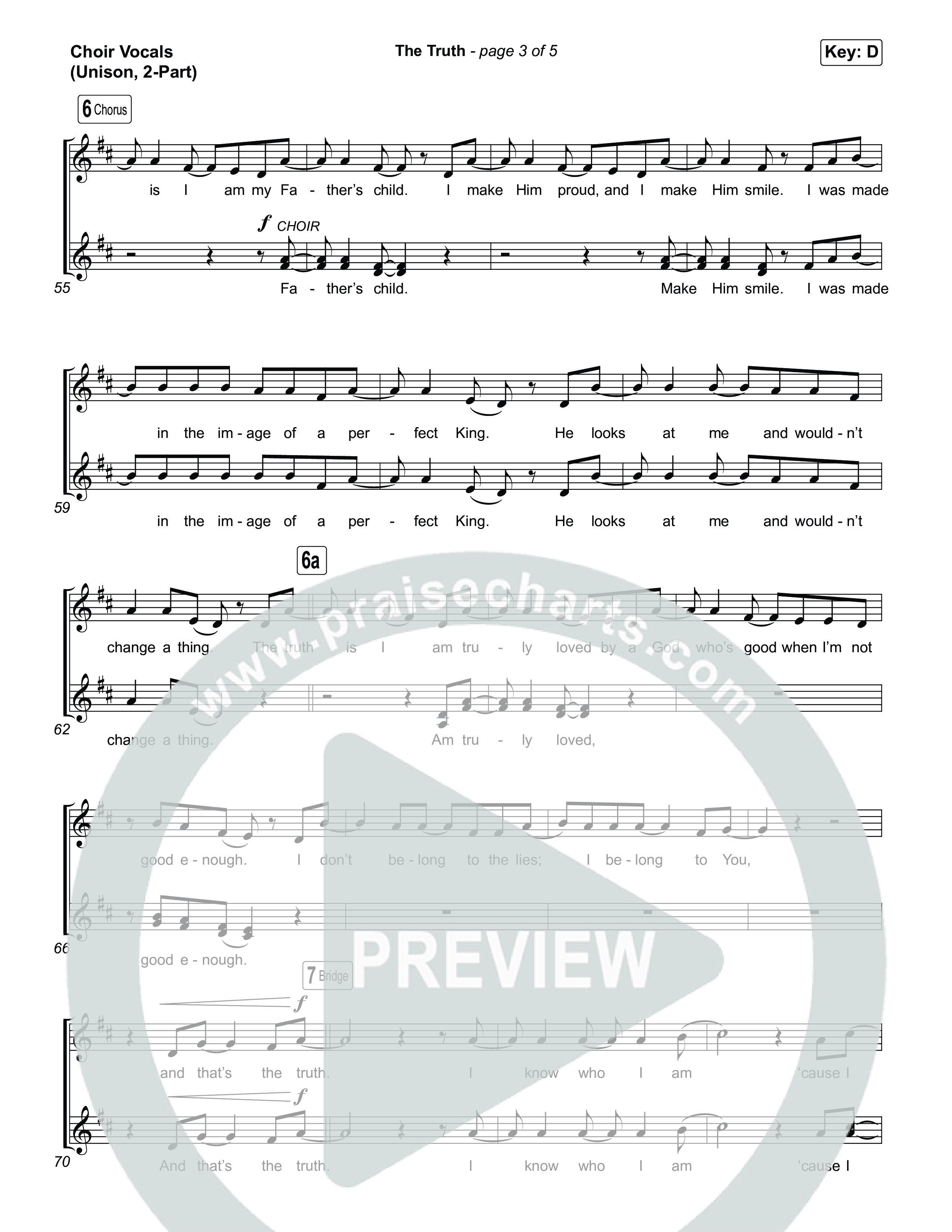 The Truth (Unison/2-Part) Choir Vocals (Uni/2-Part) (Megan Woods / Arr. Luke Gambill)