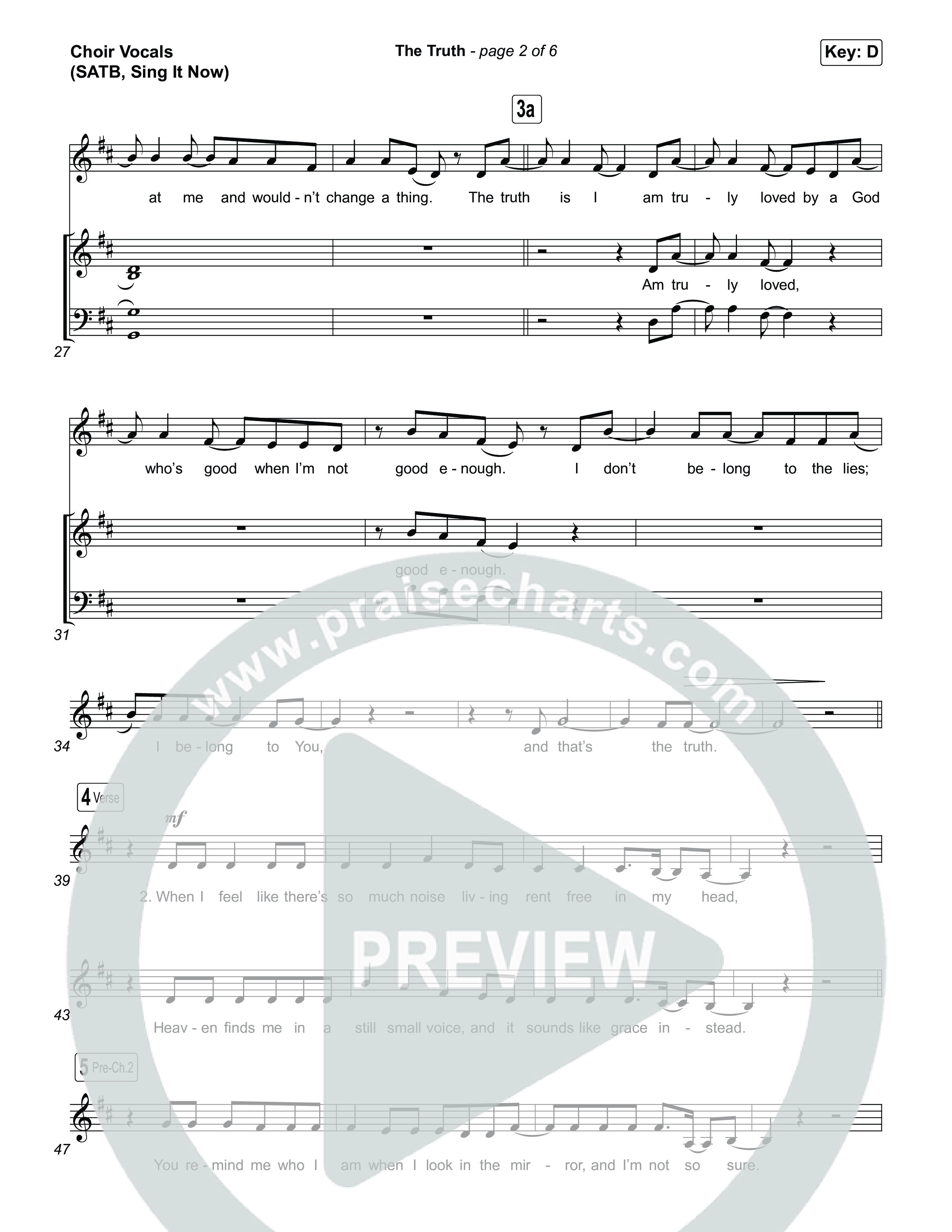The Truth (Sing It Now) Choir Sheet (SATB) (Megan Woods / Arr. Luke Gambill)