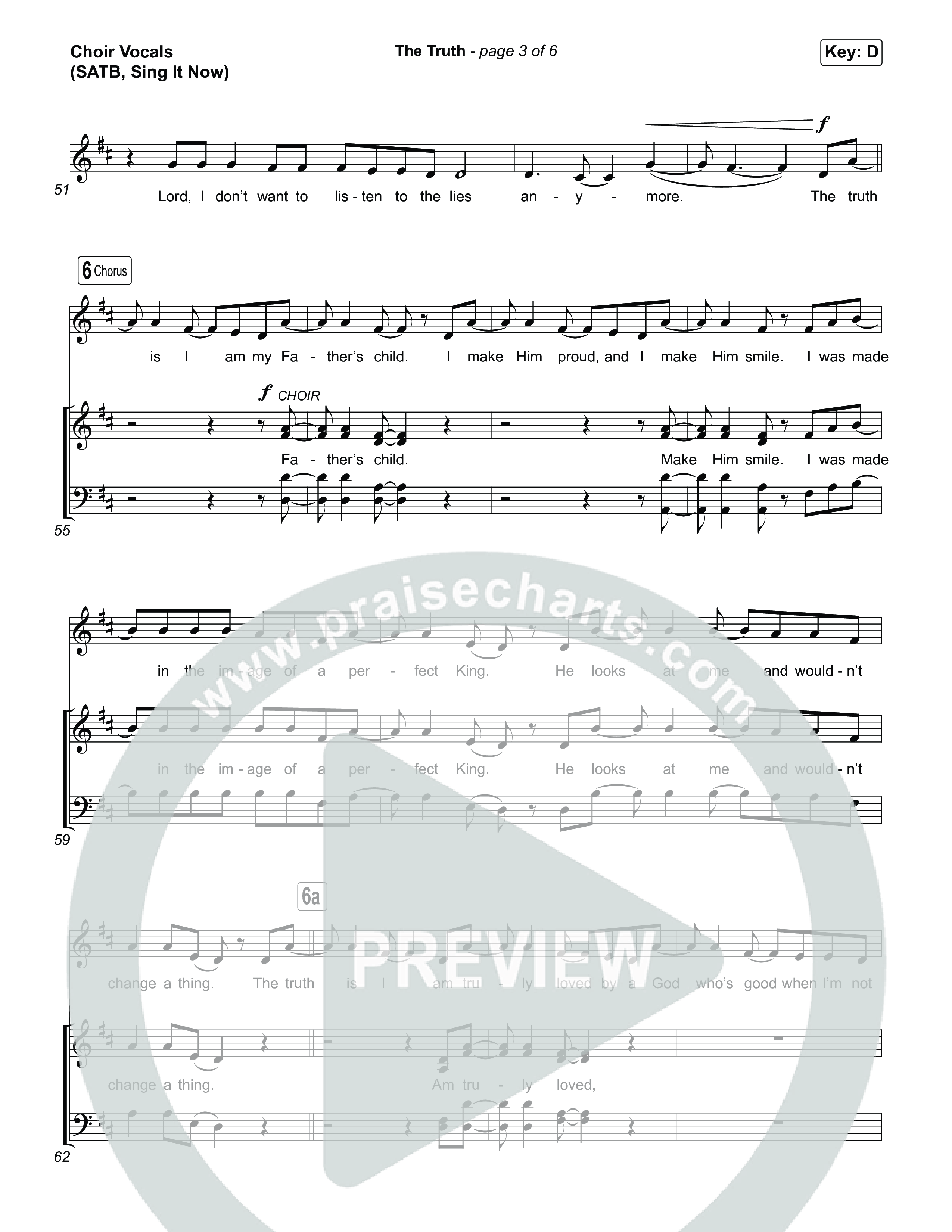 The Truth (Sing It Now) Choir Sheet (SATB) (Megan Woods / Arr. Luke Gambill)