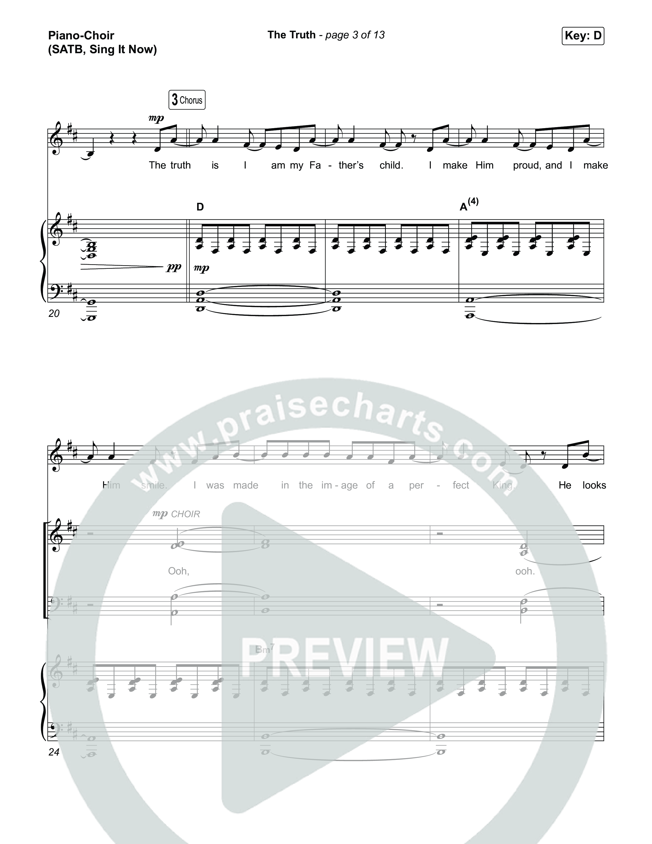 The Truth (Sing It Now) Piano/Choir (SATB) (Megan Woods / Arr. Luke Gambill)