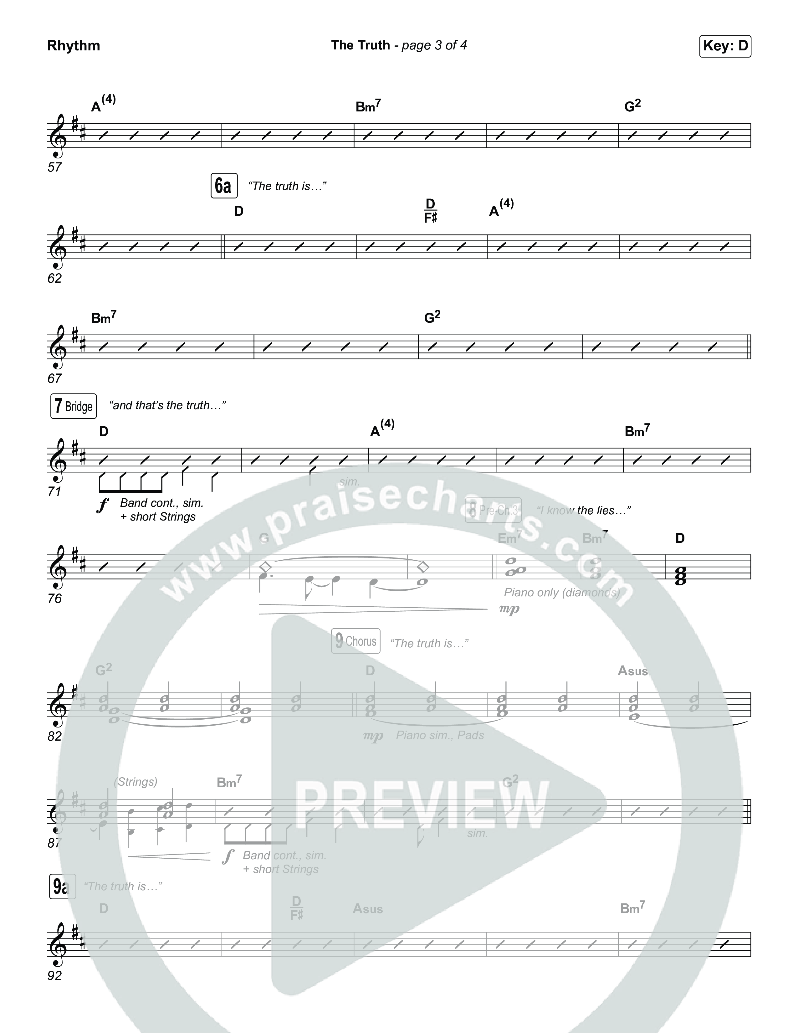 The Truth (Sing It Now) Rhythm Chart (Megan Woods / Arr. Luke Gambill)
