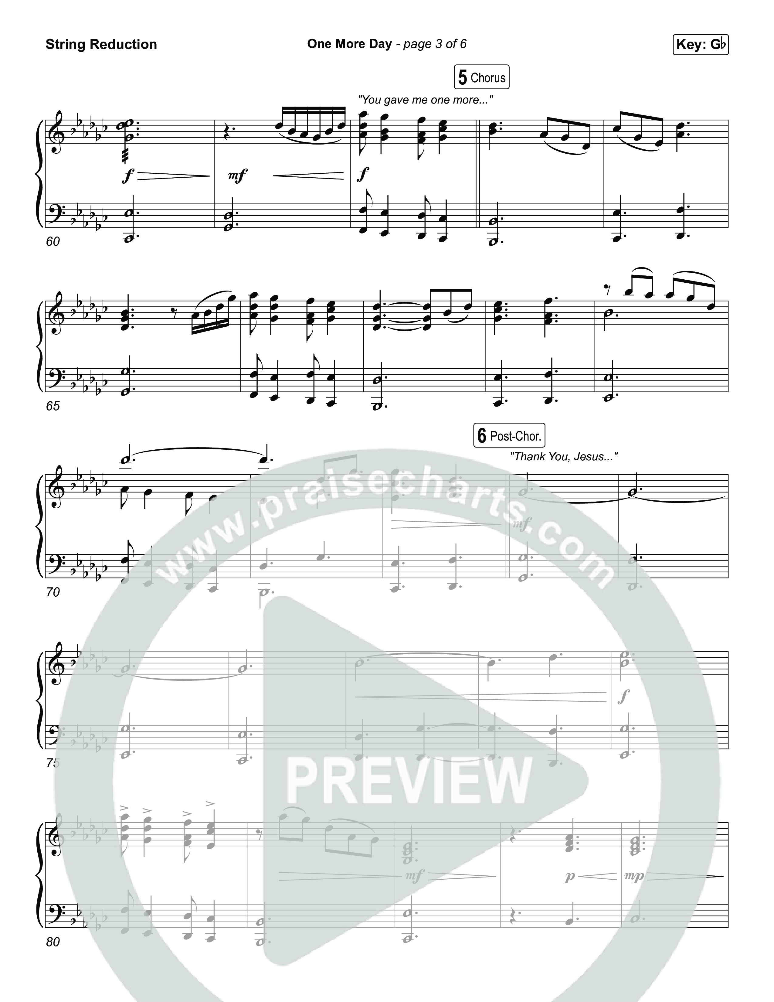 One More Day (Choral Anthem SATB) String Reduction (Sons Of Sunday / Arr. Luke Gambill)