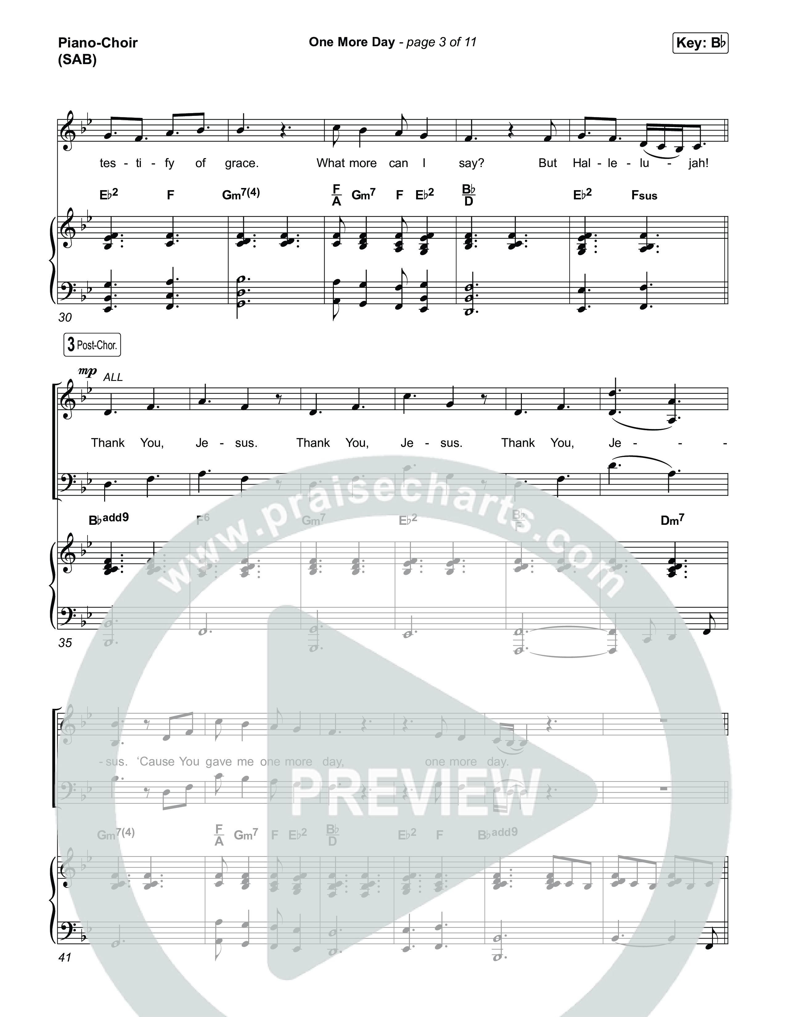 One More Day (Worship Choir/SAB) Piano/Choir (SAB) (Sons Of Sunday)