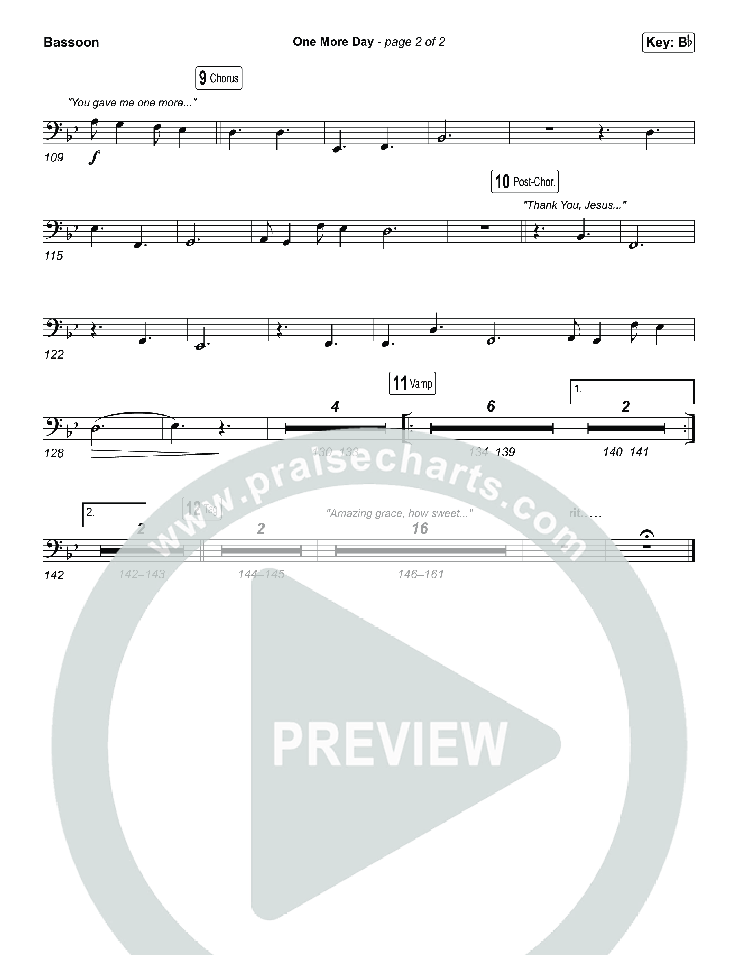 One More Day (Sing It Now) Bassoon (Sons Of Sunday)